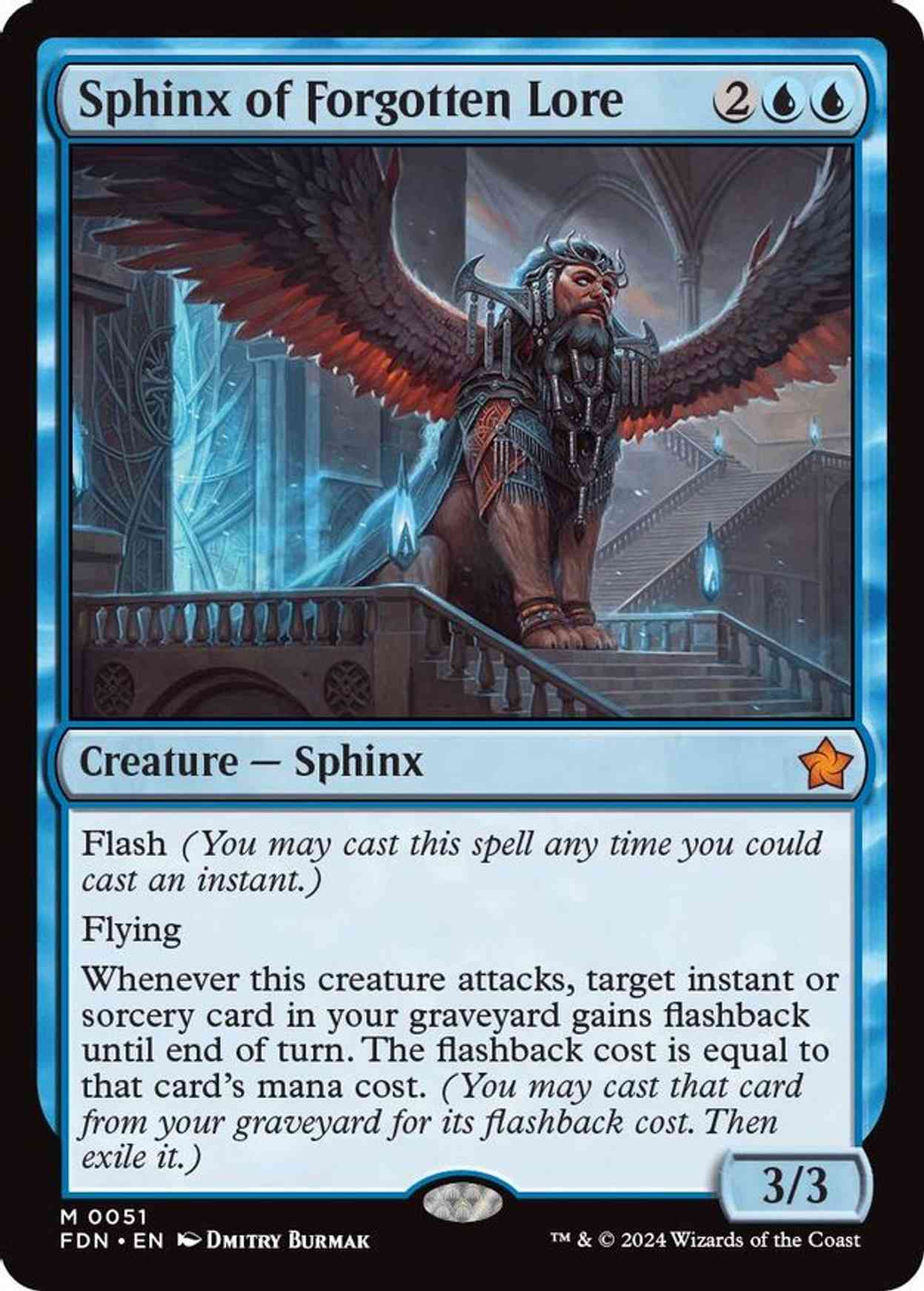 Sphinx of Forgotten Lore magic card front