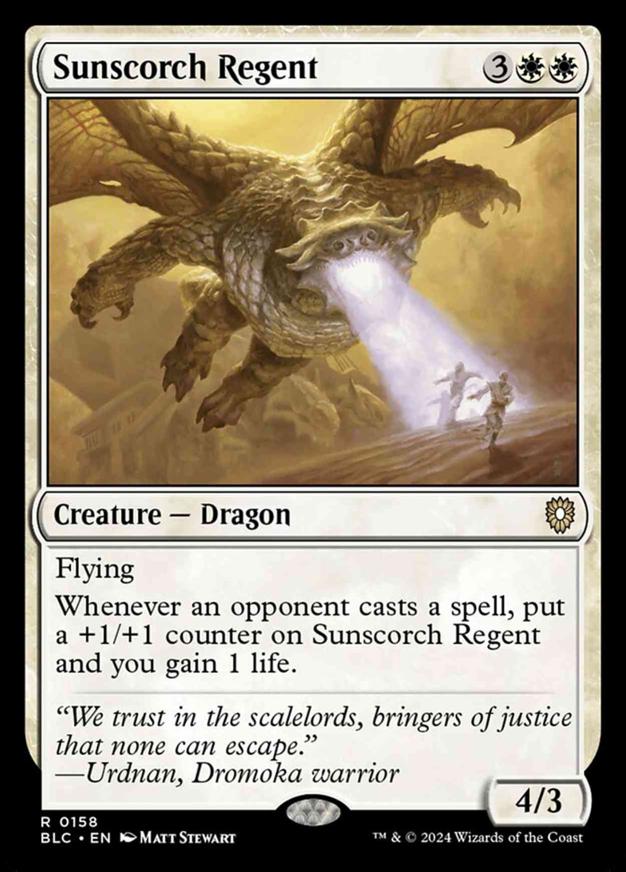 Sunscorch Regent magic card front