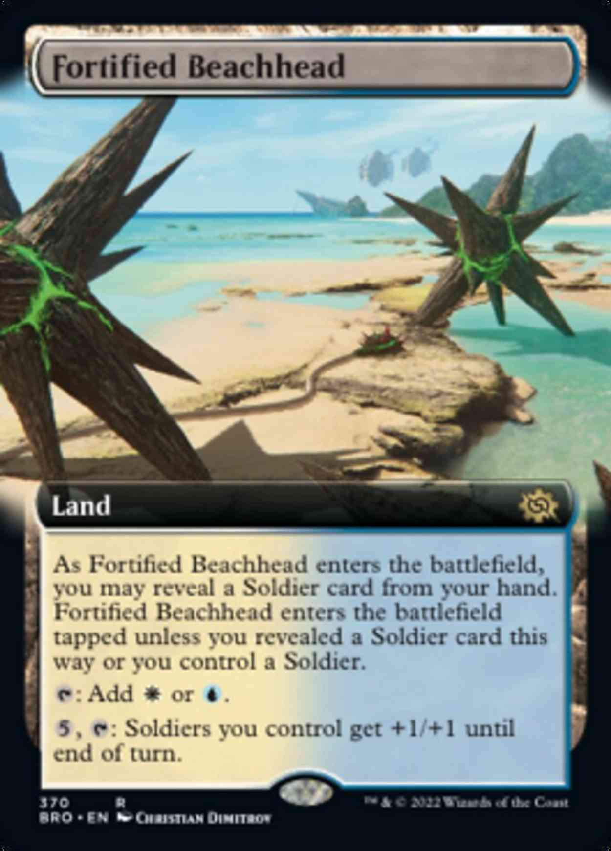 Fortified Beachhead (Extended Art) magic card front