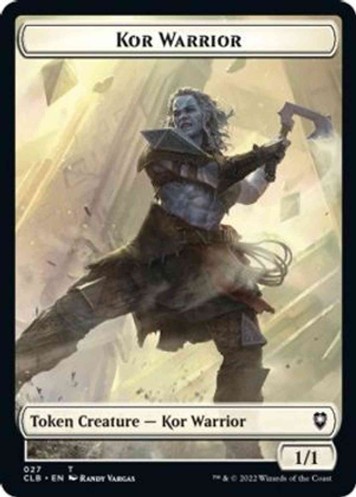 Kor Warrior // Wizard Double-sided Token magic card front