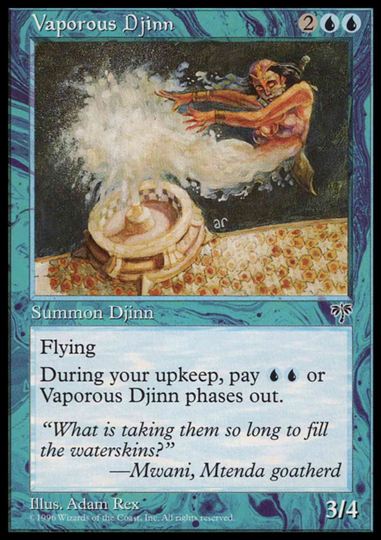 Vaporous Djinn magic card front