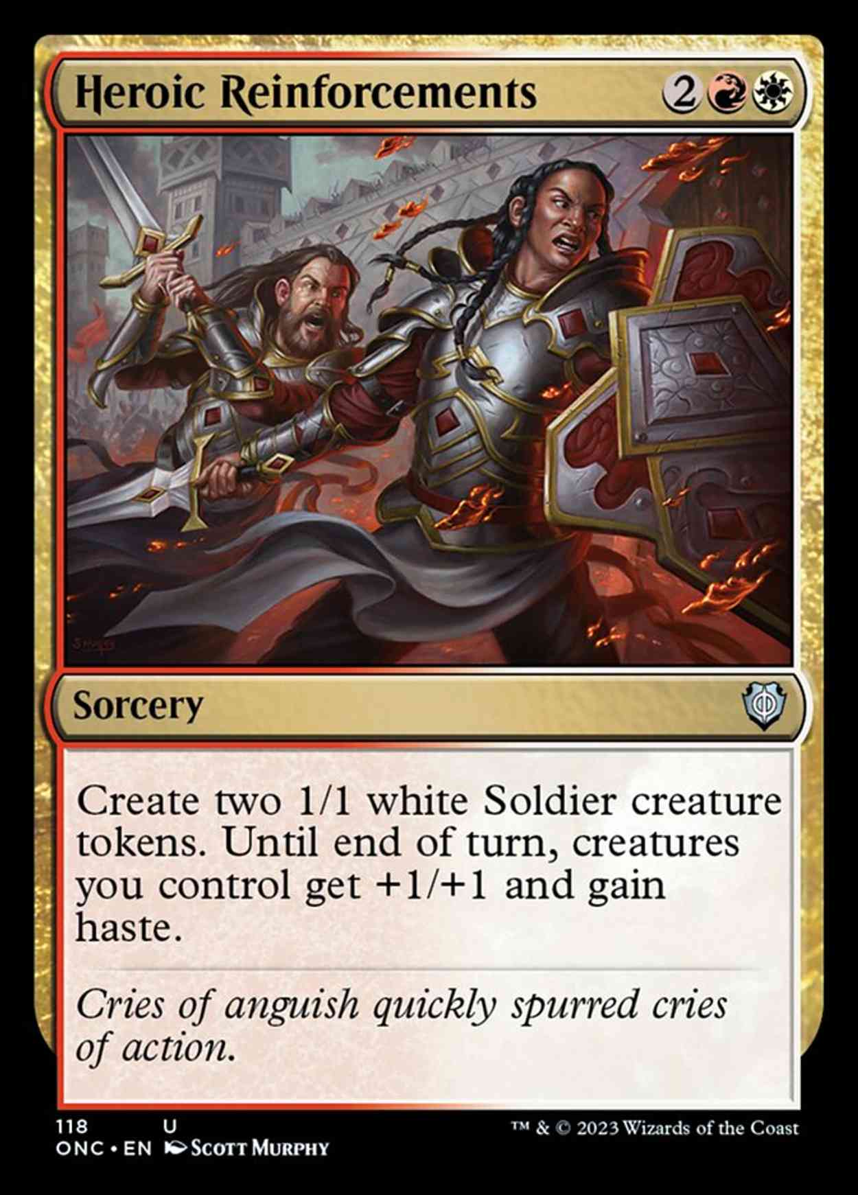 Heroic Reinforcements magic card front