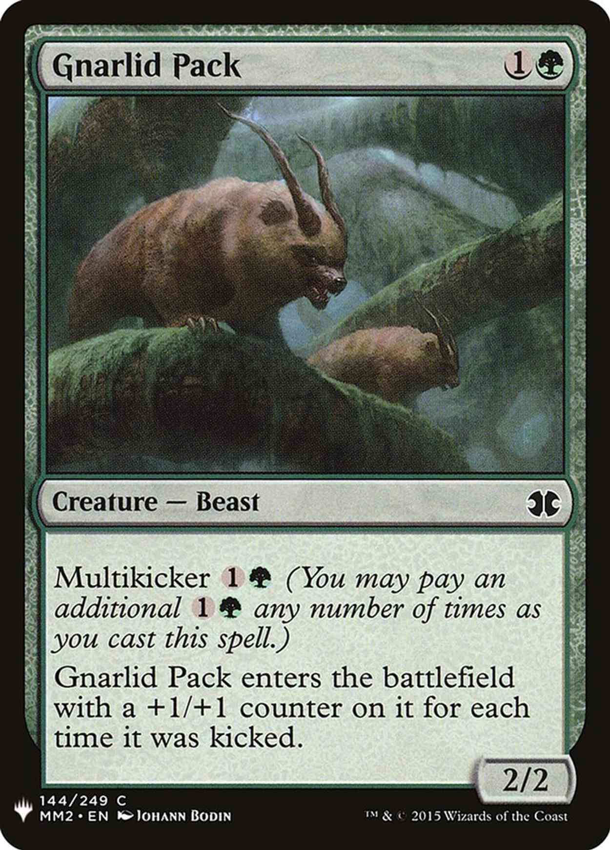 Gnarlid Pack magic card front