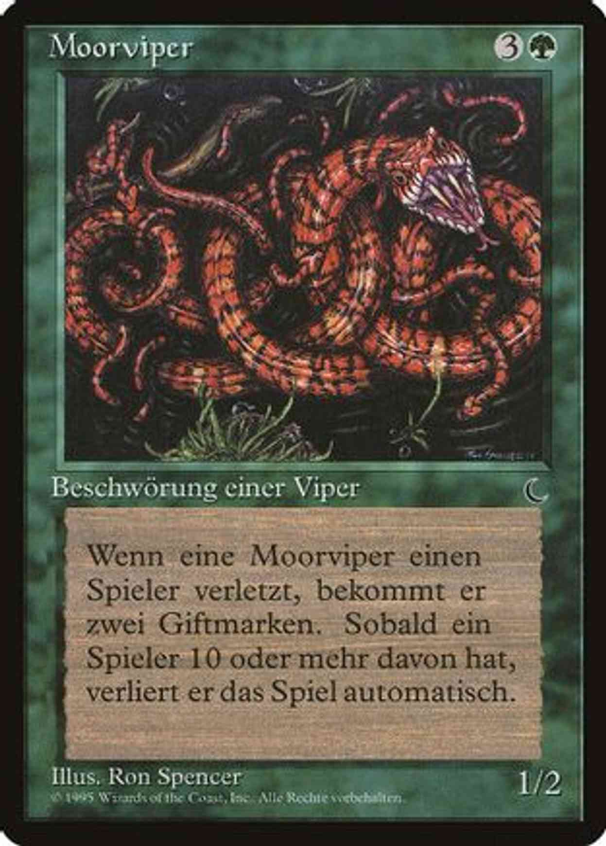 Marsh Viper (German) - "Moorviper" magic card front
