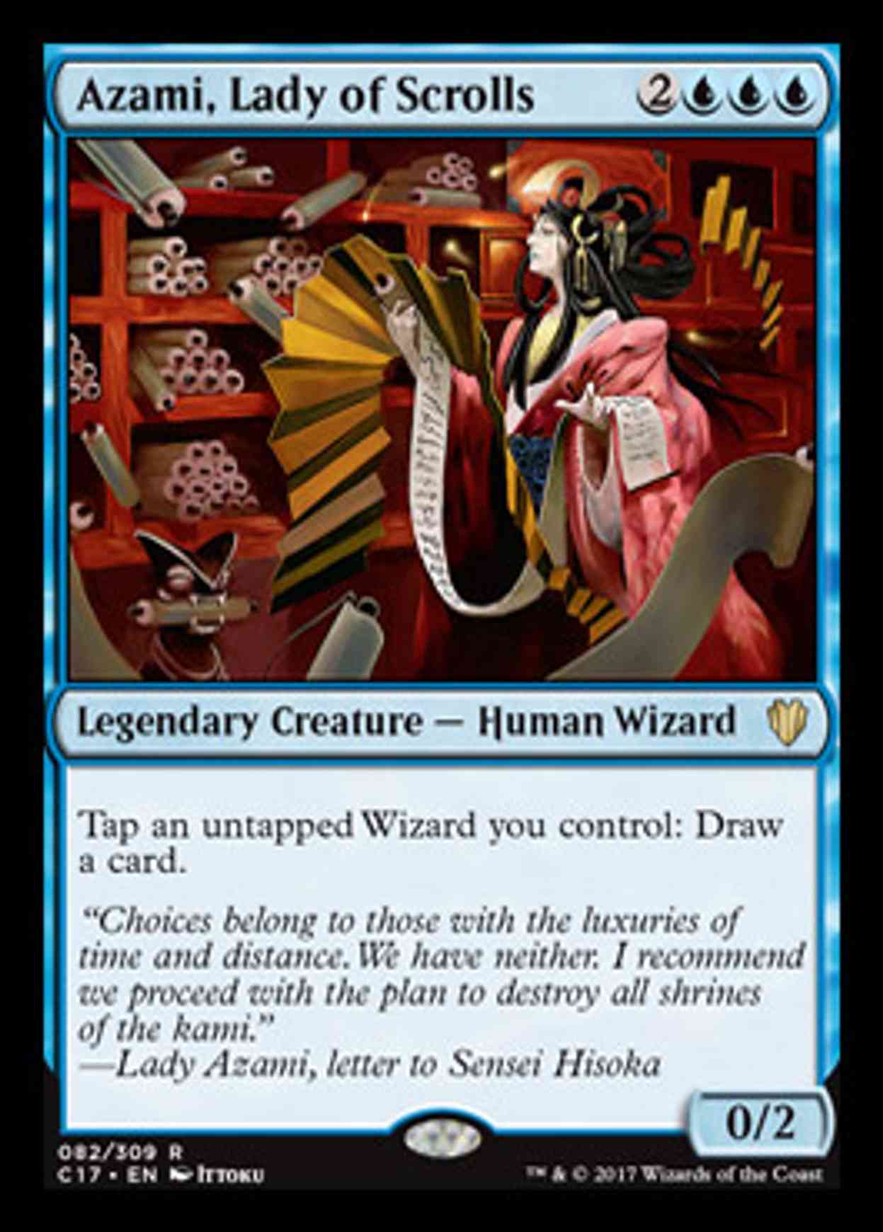 Azami, Lady of Scrolls magic card front