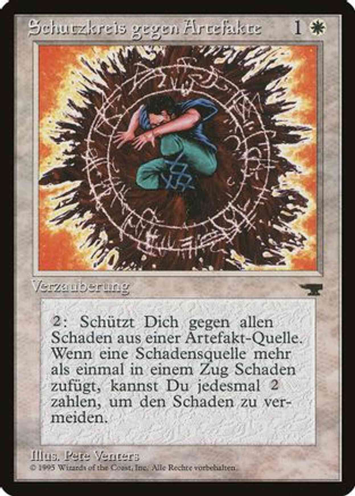 Circle of Protection: Artifacts (German) - "Schutzkreis gegen Artefakte" magic card front