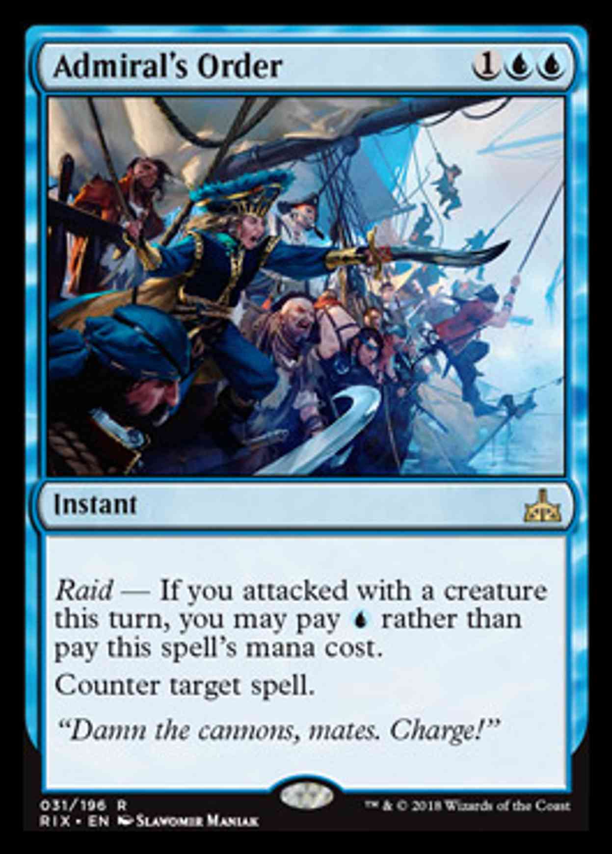 Admiral's Order magic card front