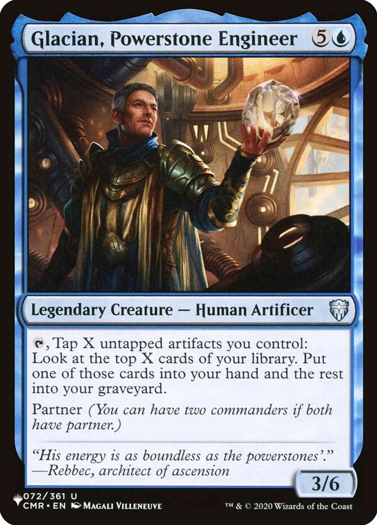 Glacian, Powerstone Engineer magic card front