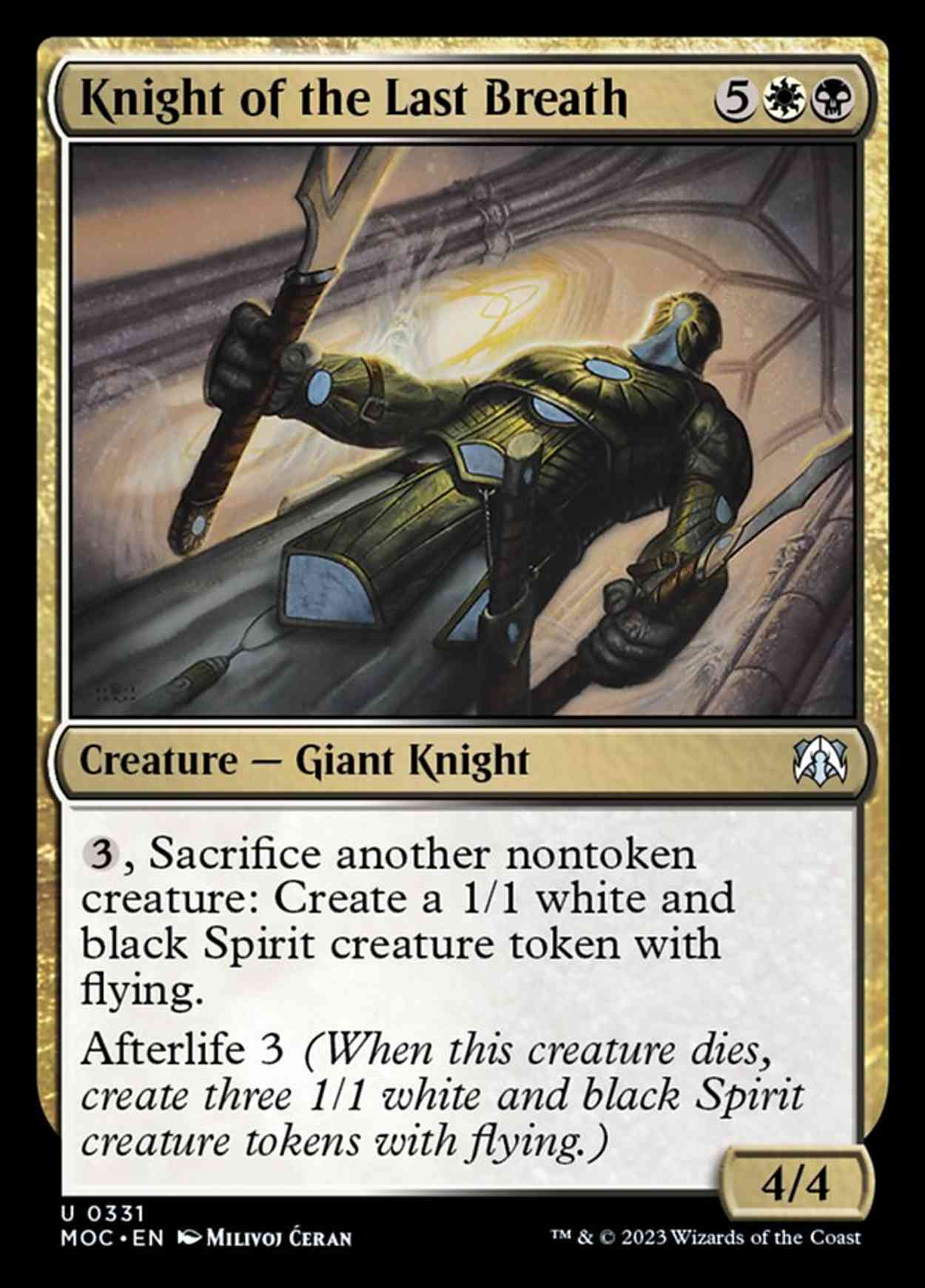 Knight of the Last Breath magic card front