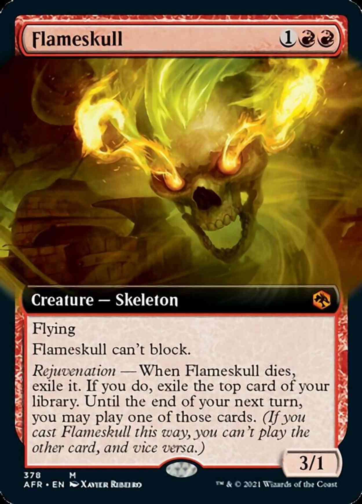 Flameskull (Extended Art) magic card front
