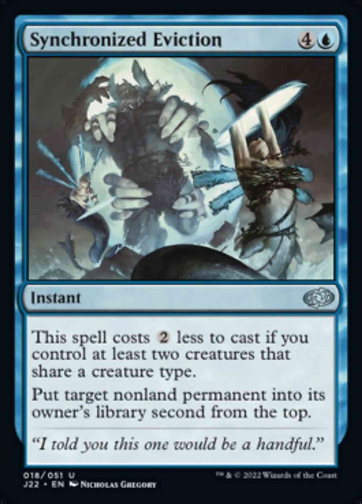 Synchronized Eviction magic card front