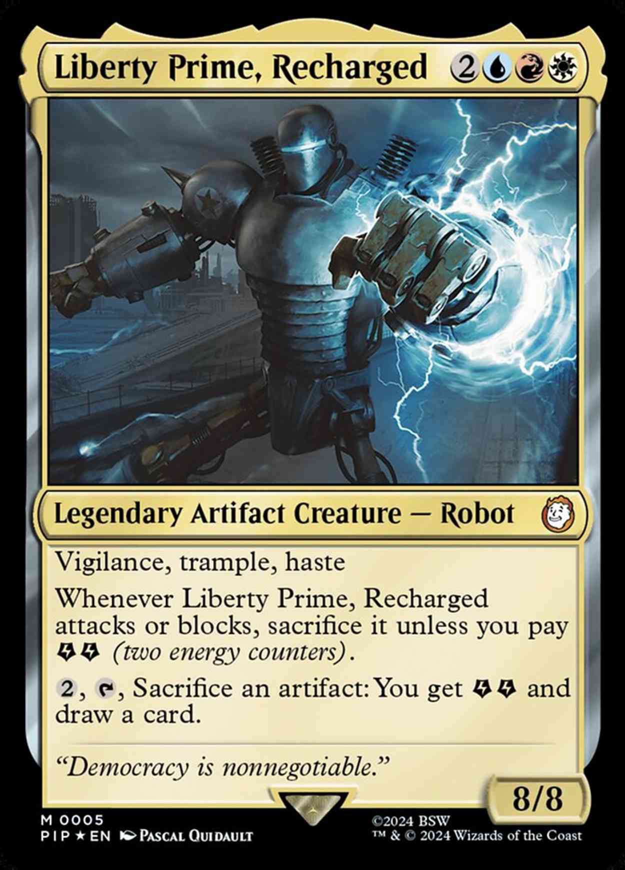 Liberty Prime, Recharged magic card front