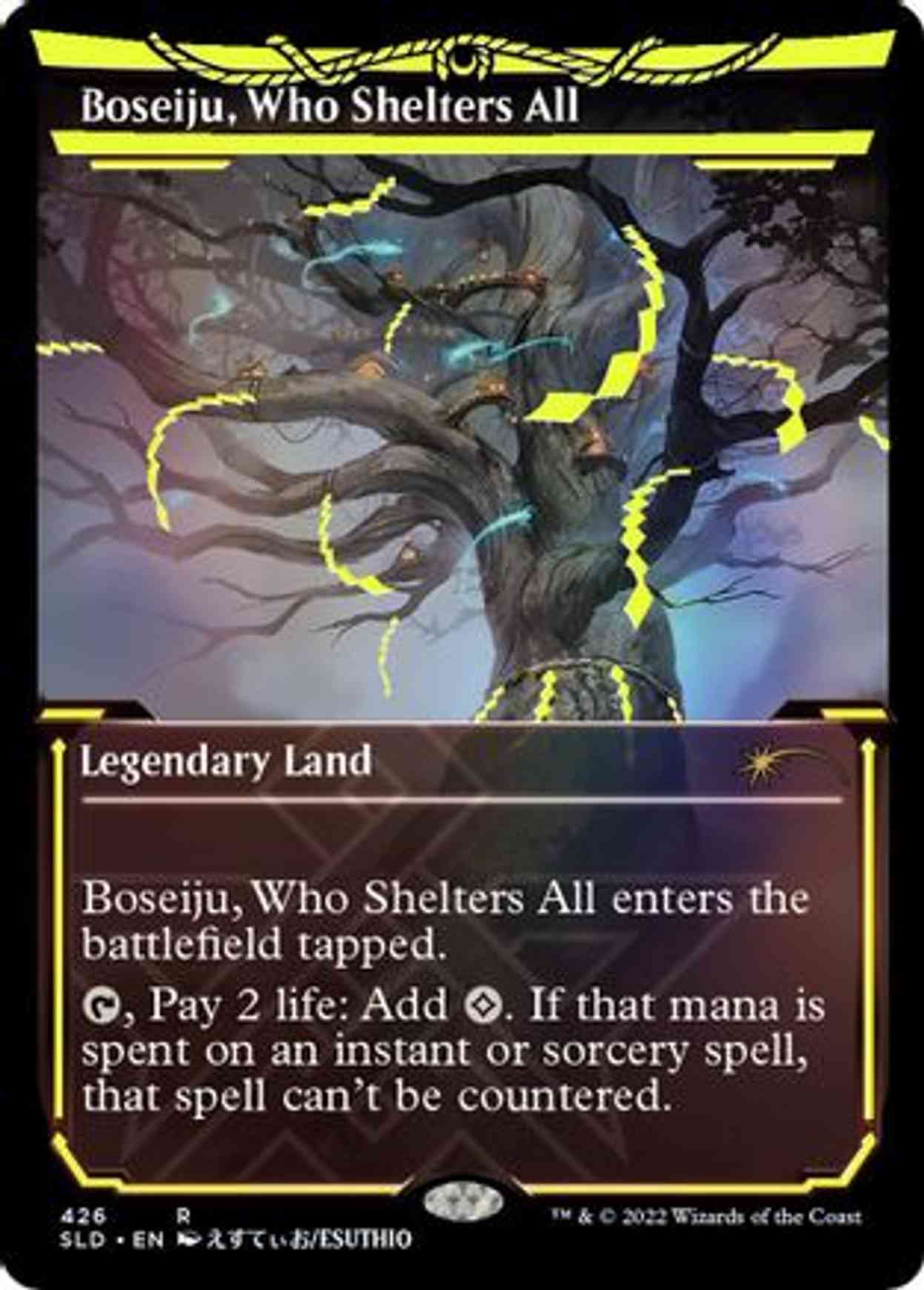 Boseiju, Who Shelters All (Neon Yellow) magic card front