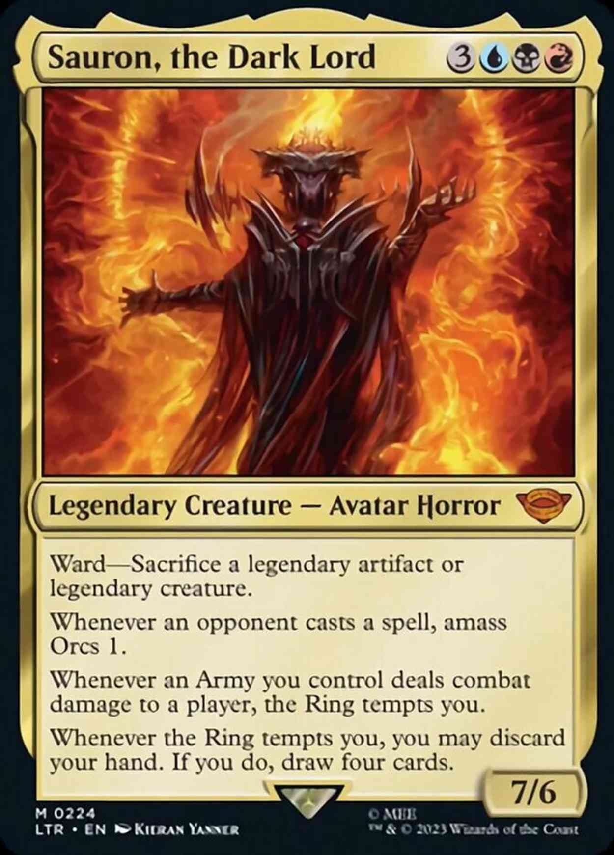 Sauron, the Dark Lord magic card front