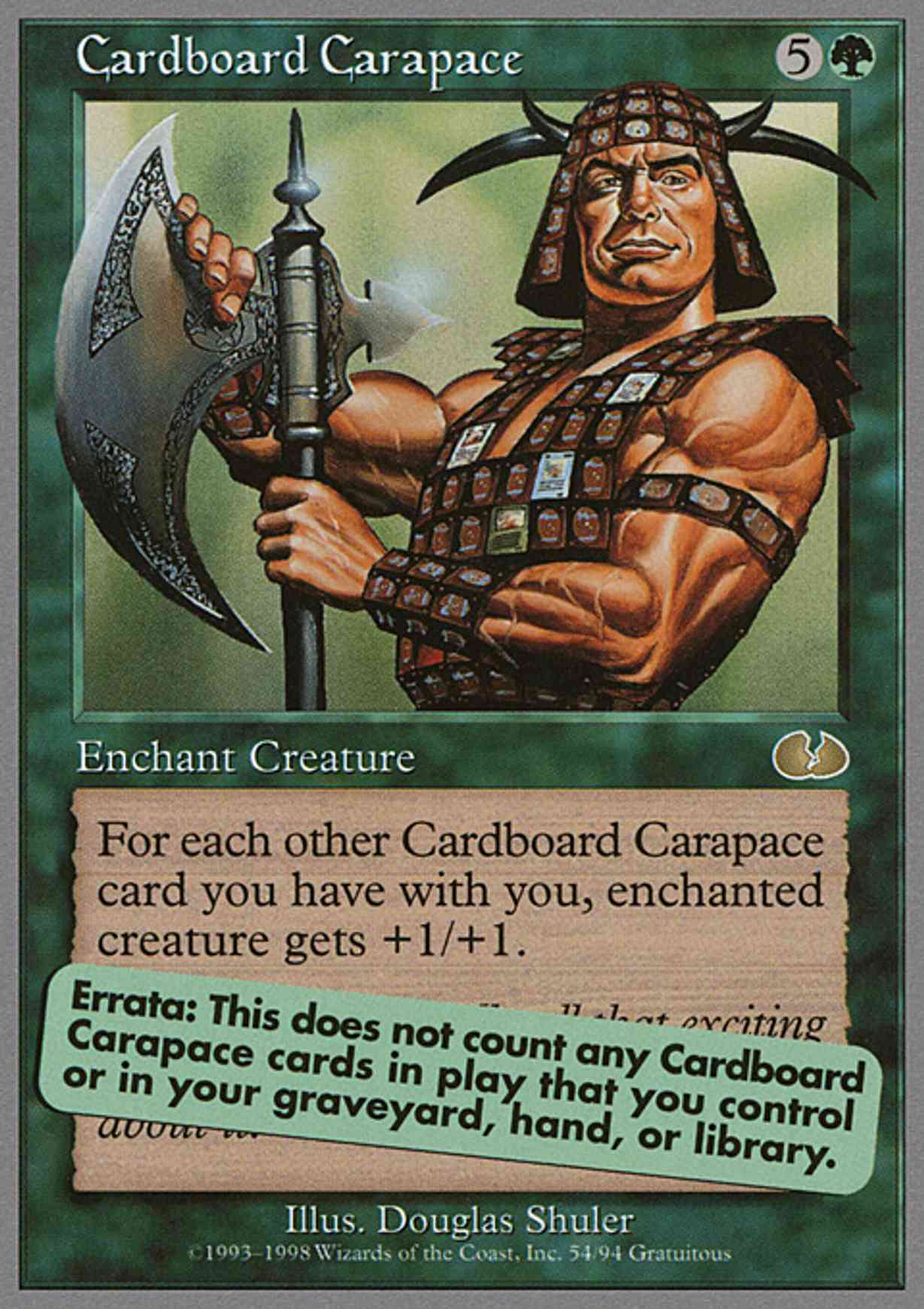 Cardboard Carapace magic card front