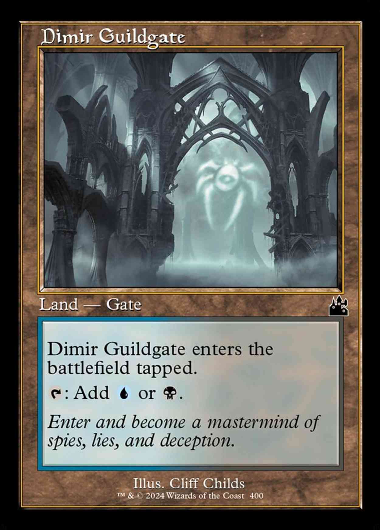 Dimir Guildgate (Retro Frame) magic card front