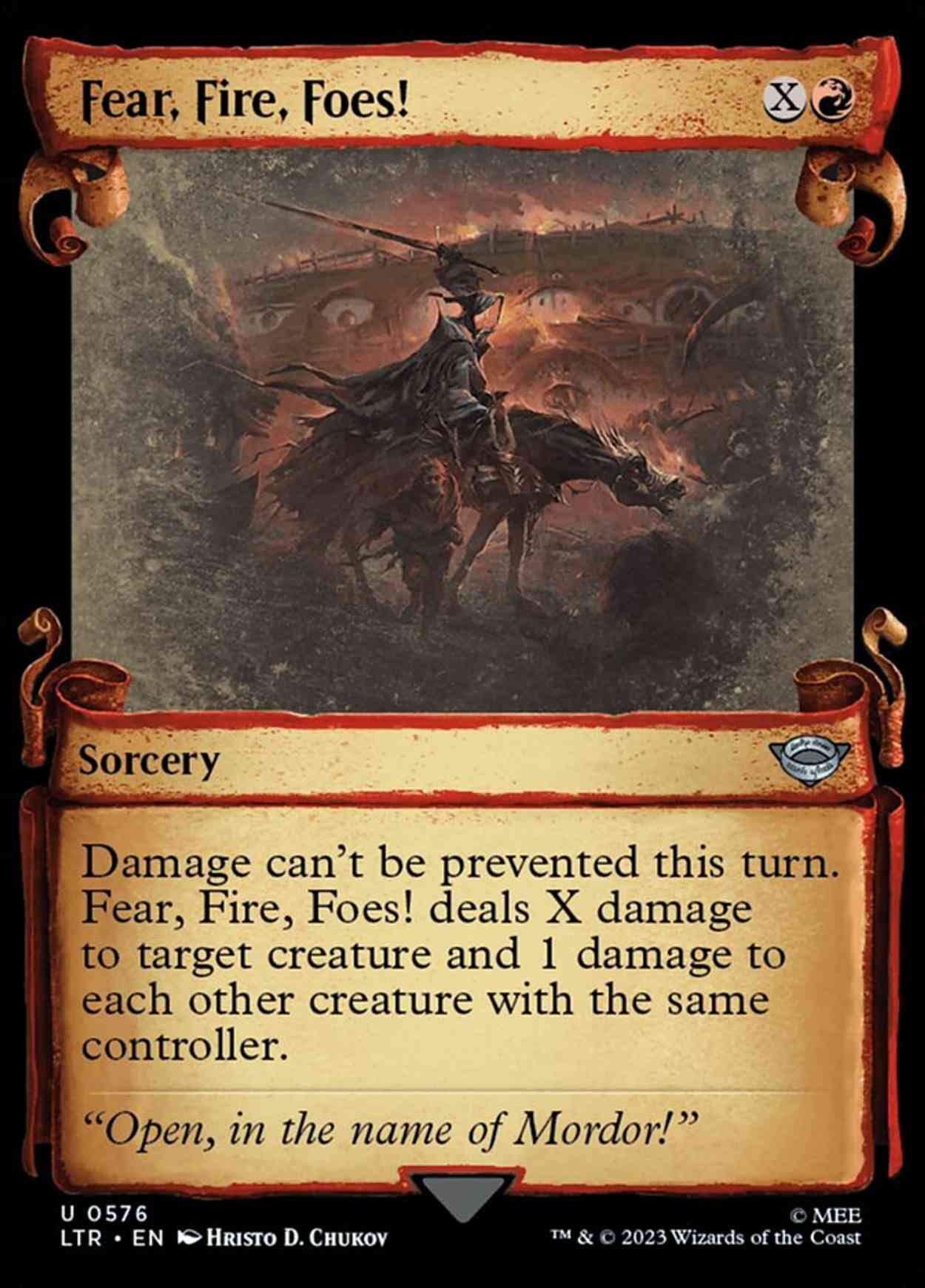 Fear, Fire, Foes! (Showcase Scrolls) magic card front