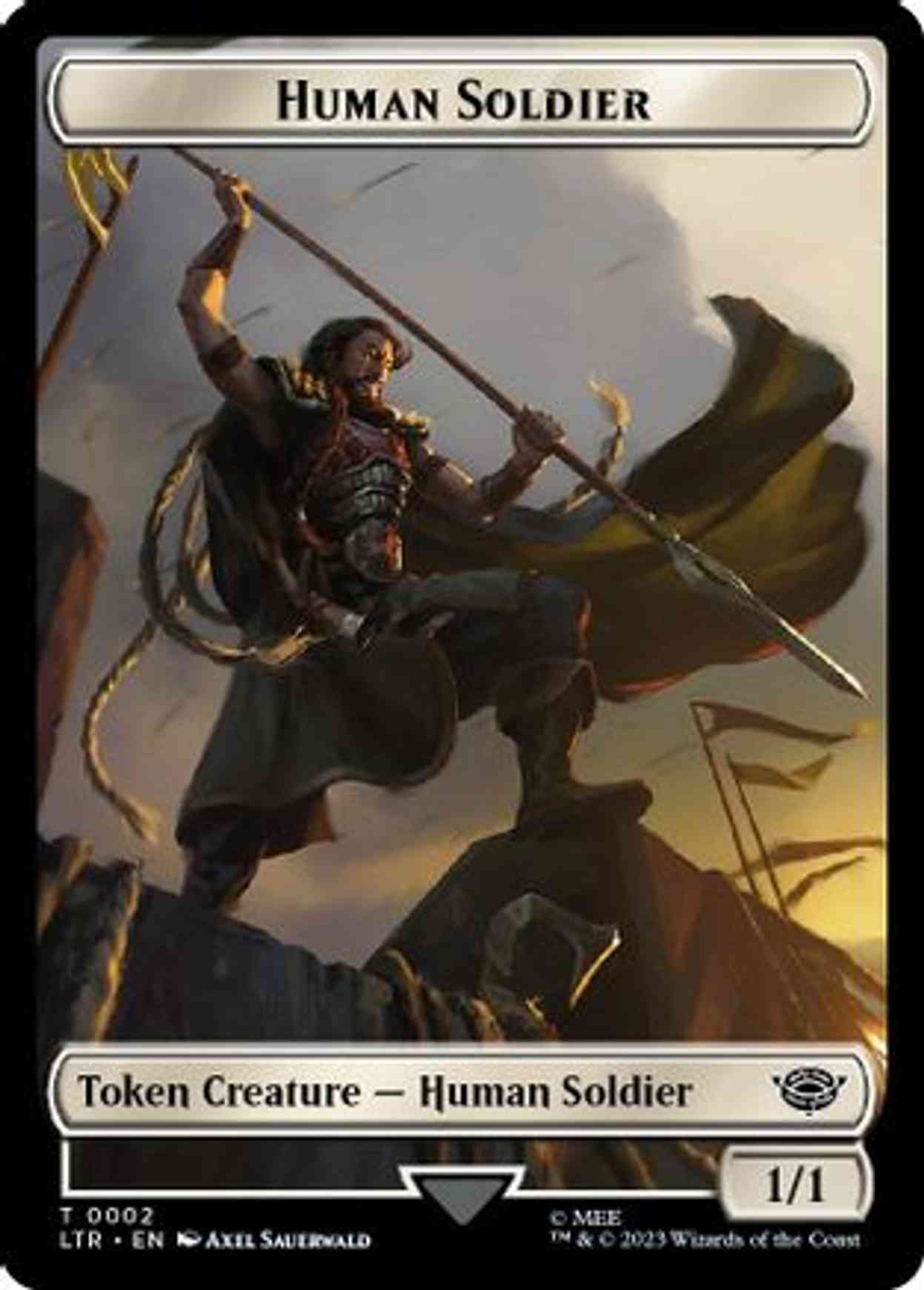 Human Soldier (0002) // Food (0011) Double-Sided Token magic card front