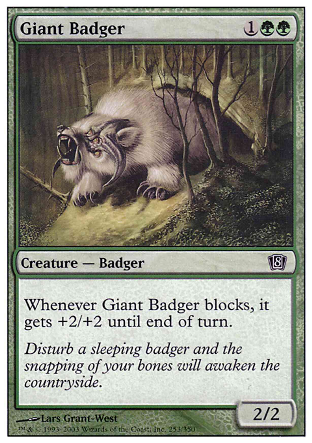 Giant Badger Price from mtg Eighth Edition