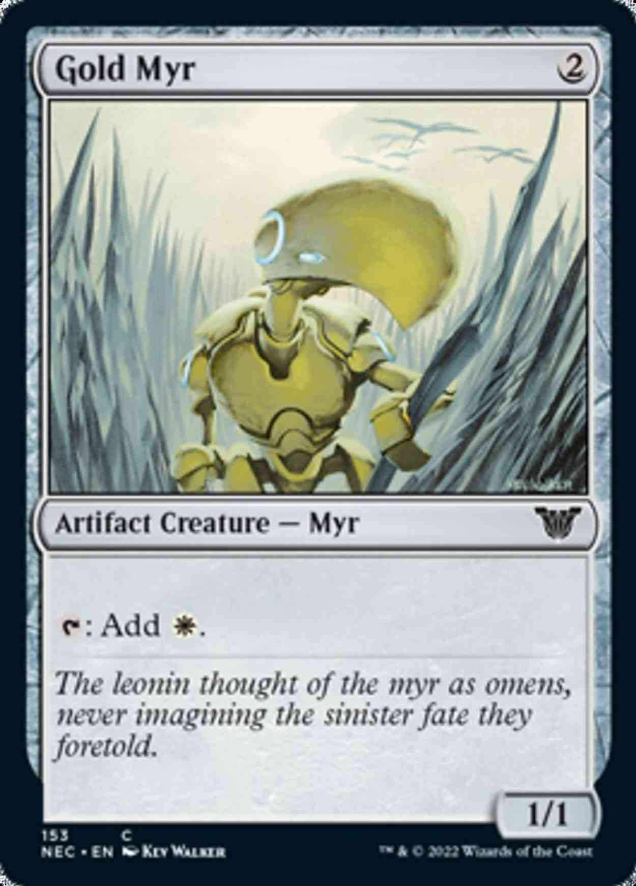 Gold Myr magic card front