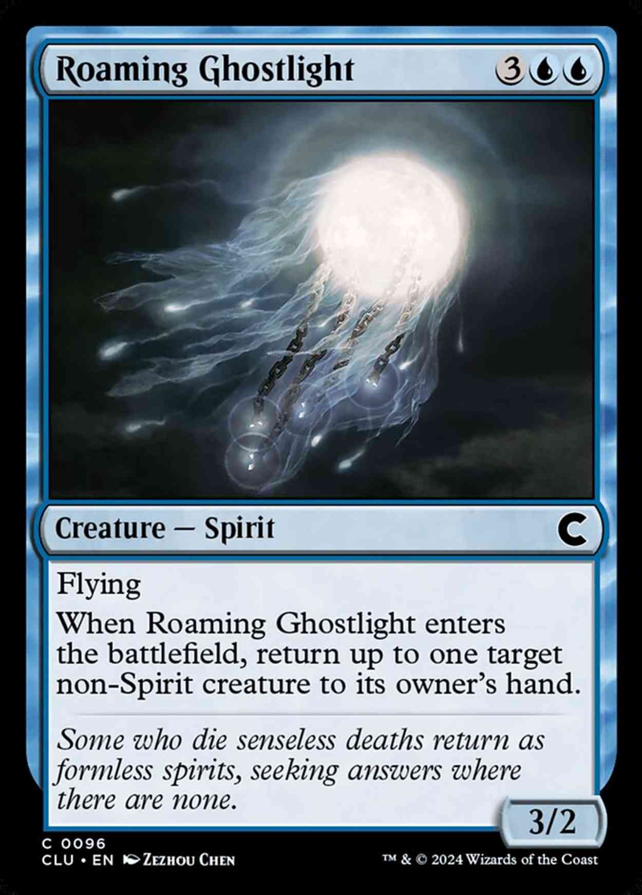 Roaming Ghostlight magic card front