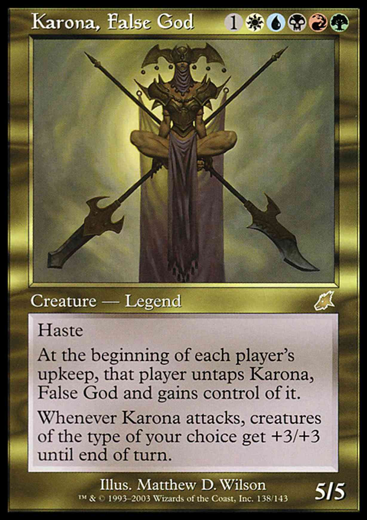 Karona, False God magic card front