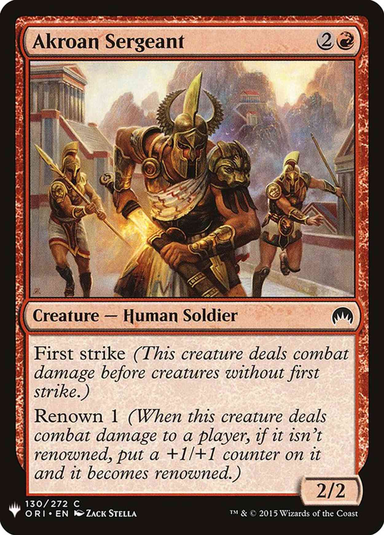 Akroan Sergeant magic card front