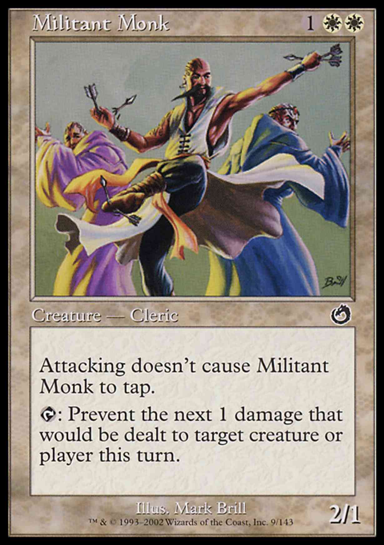 Militant Monk magic card front