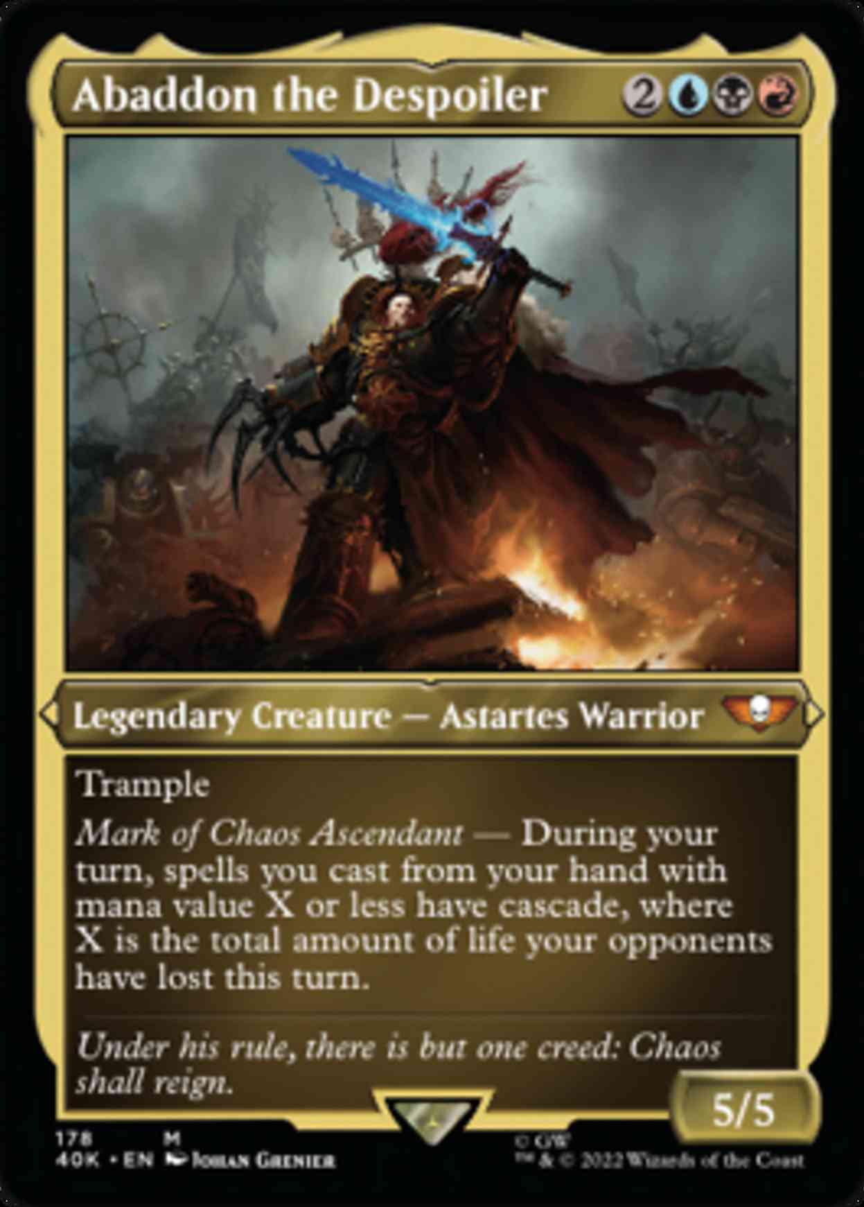 Abaddon the Despoiler (Display Commander) (Surge Foil) - Thick Stock magic card front