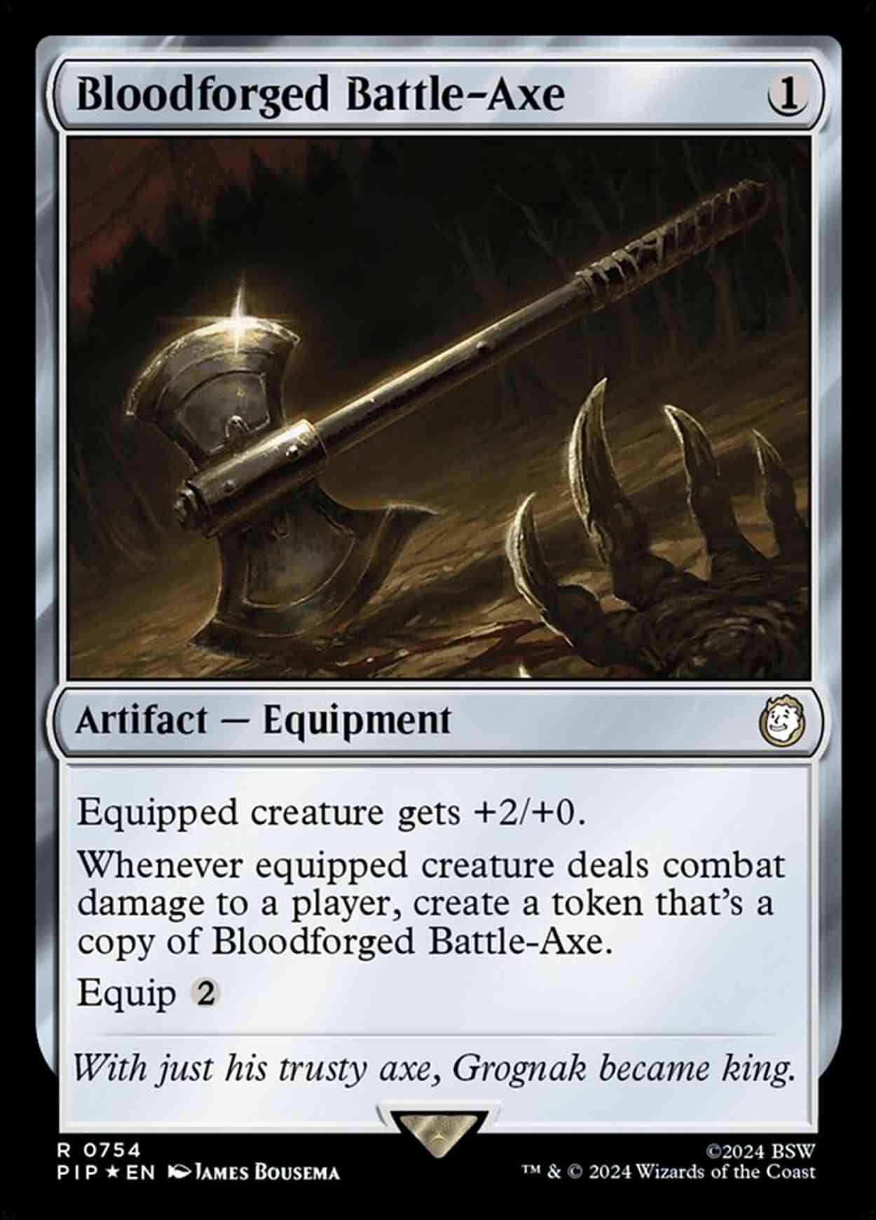 Bloodforged Battle-Axe (Surge Foil) magic card front