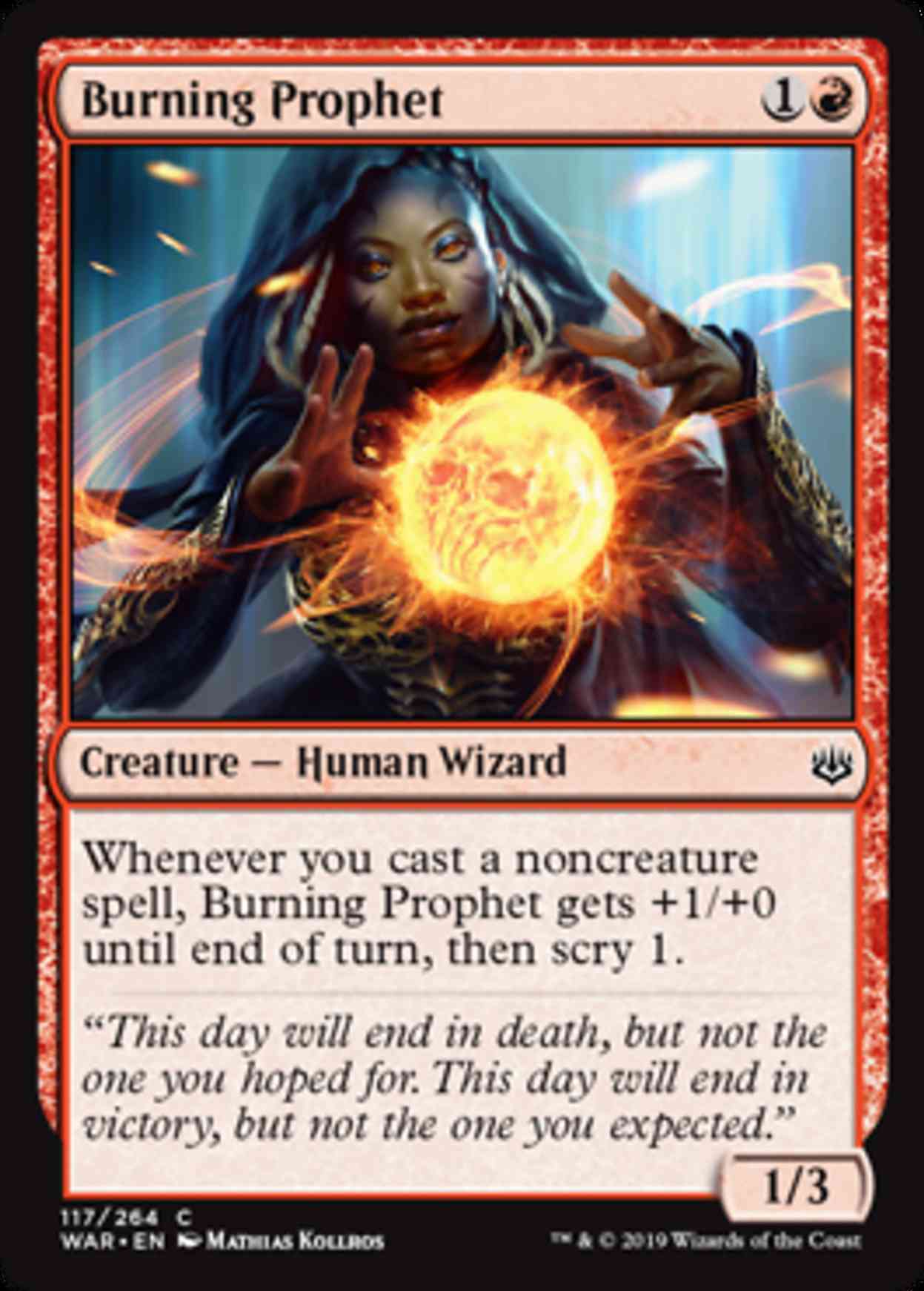 Burning Prophet magic card front