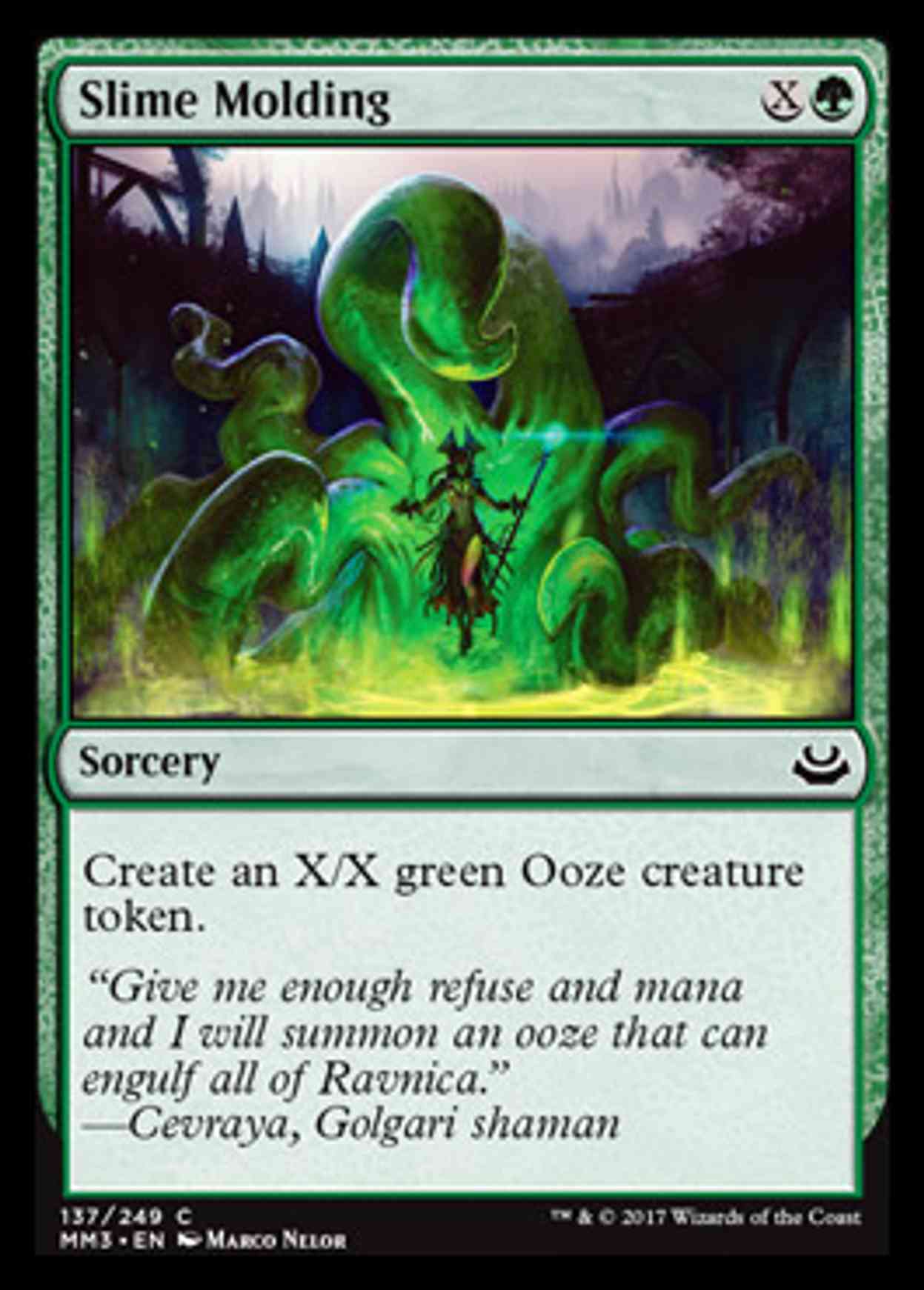 Slime Molding magic card front