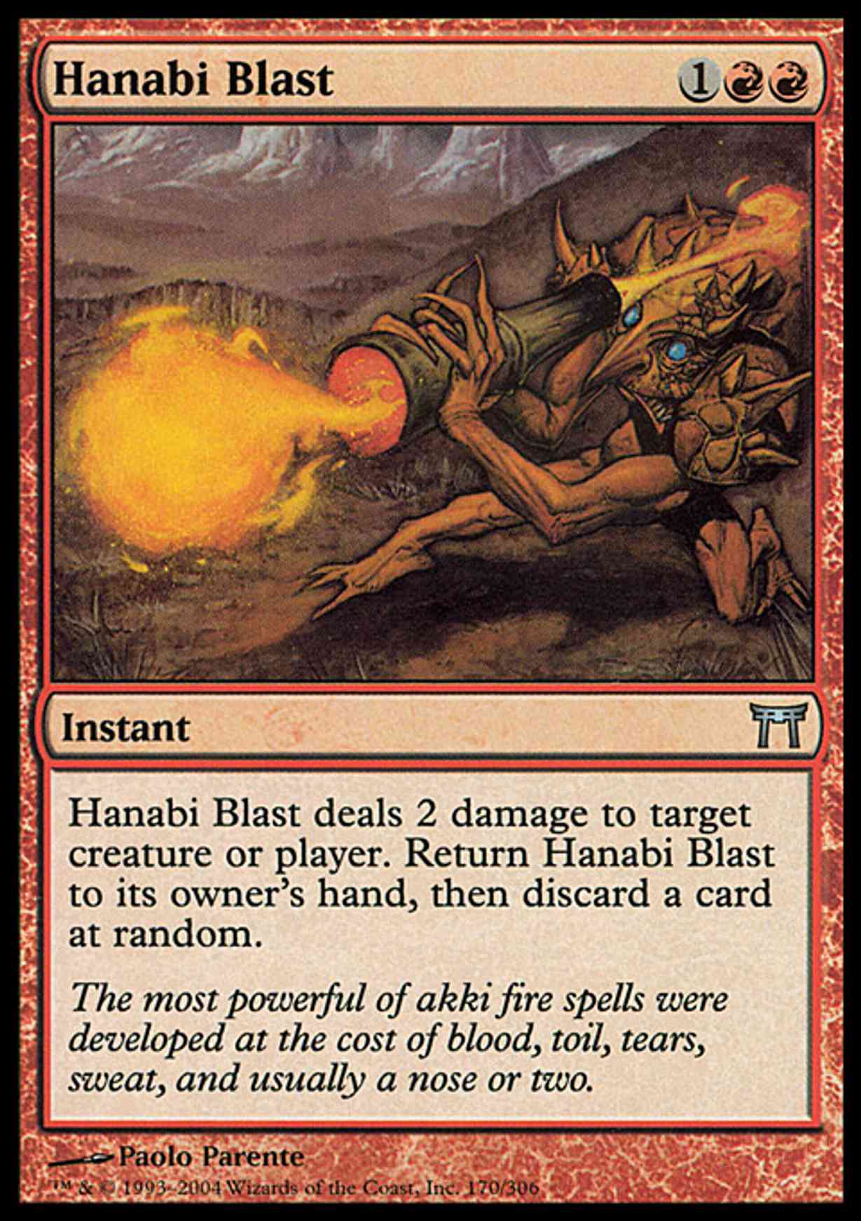 Hanabi Blast magic card front