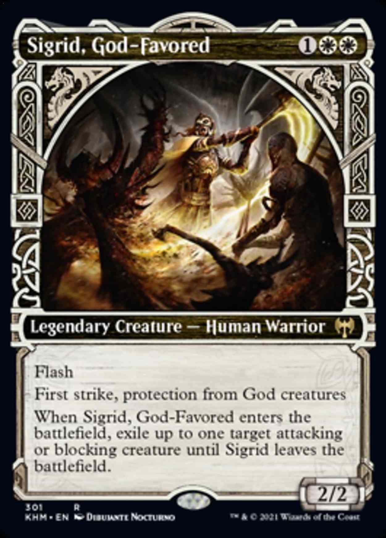 Sigrid, God-Favored (Showcase) magic card front