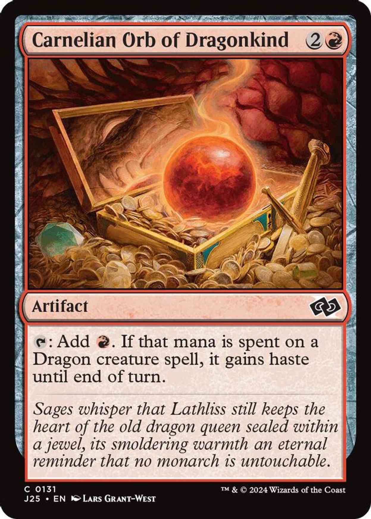 Carnelian Orb of Dragonkind magic card front