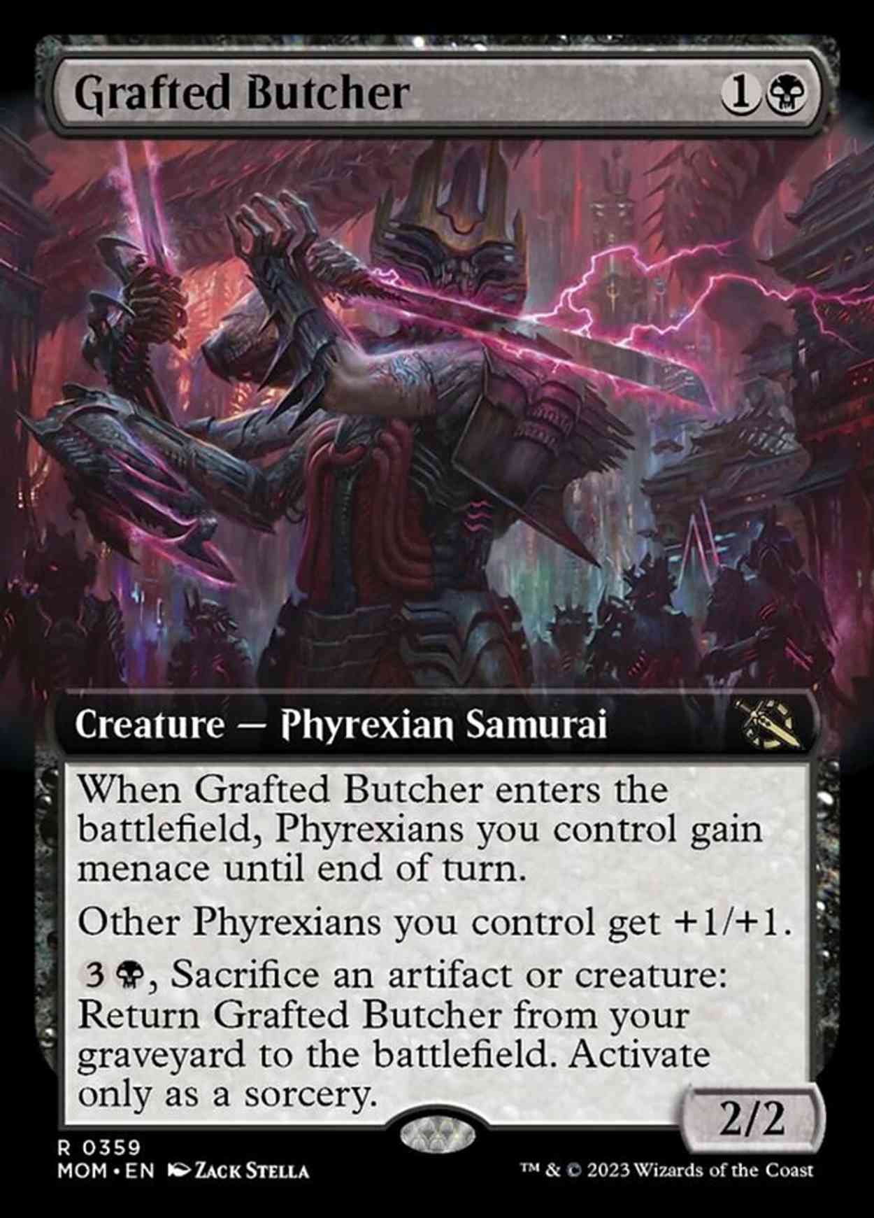 Grafted Butcher (Extended Art) magic card front