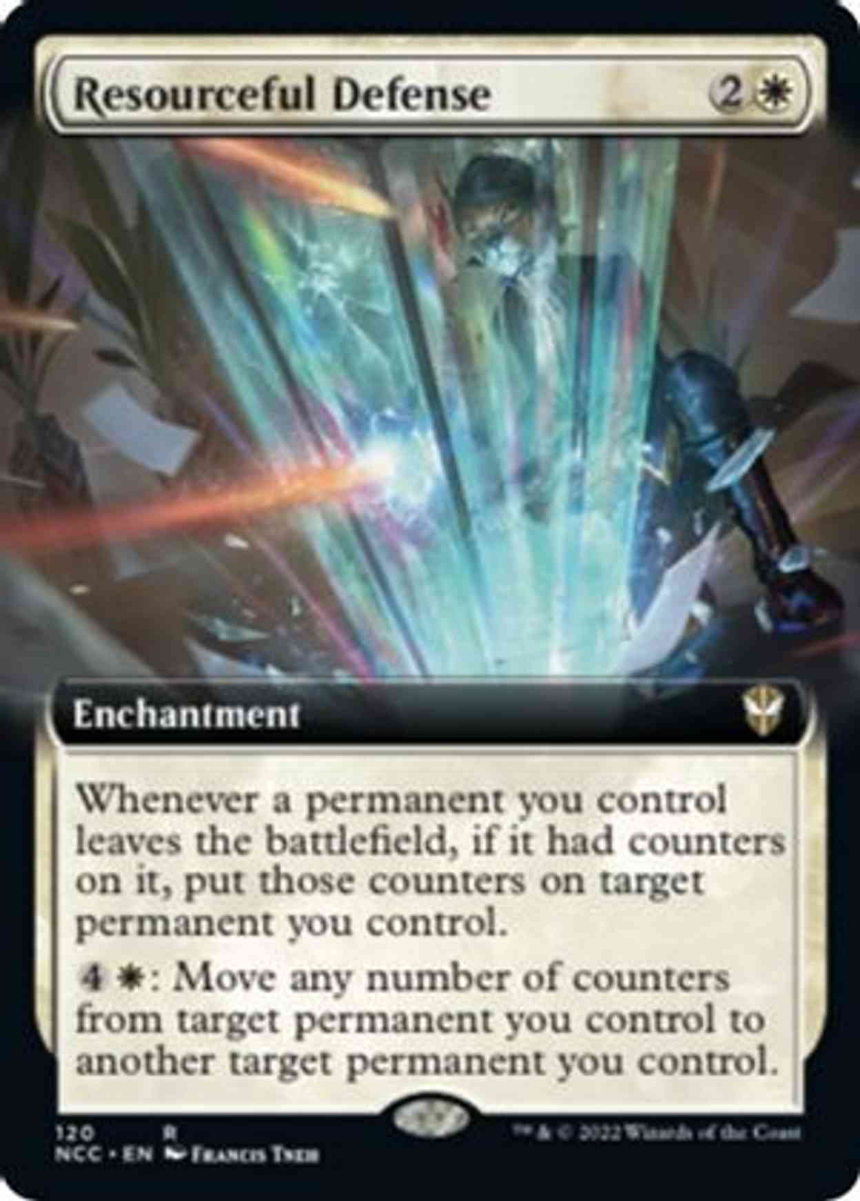 Resourceful Defense (Extended Art) magic card front
