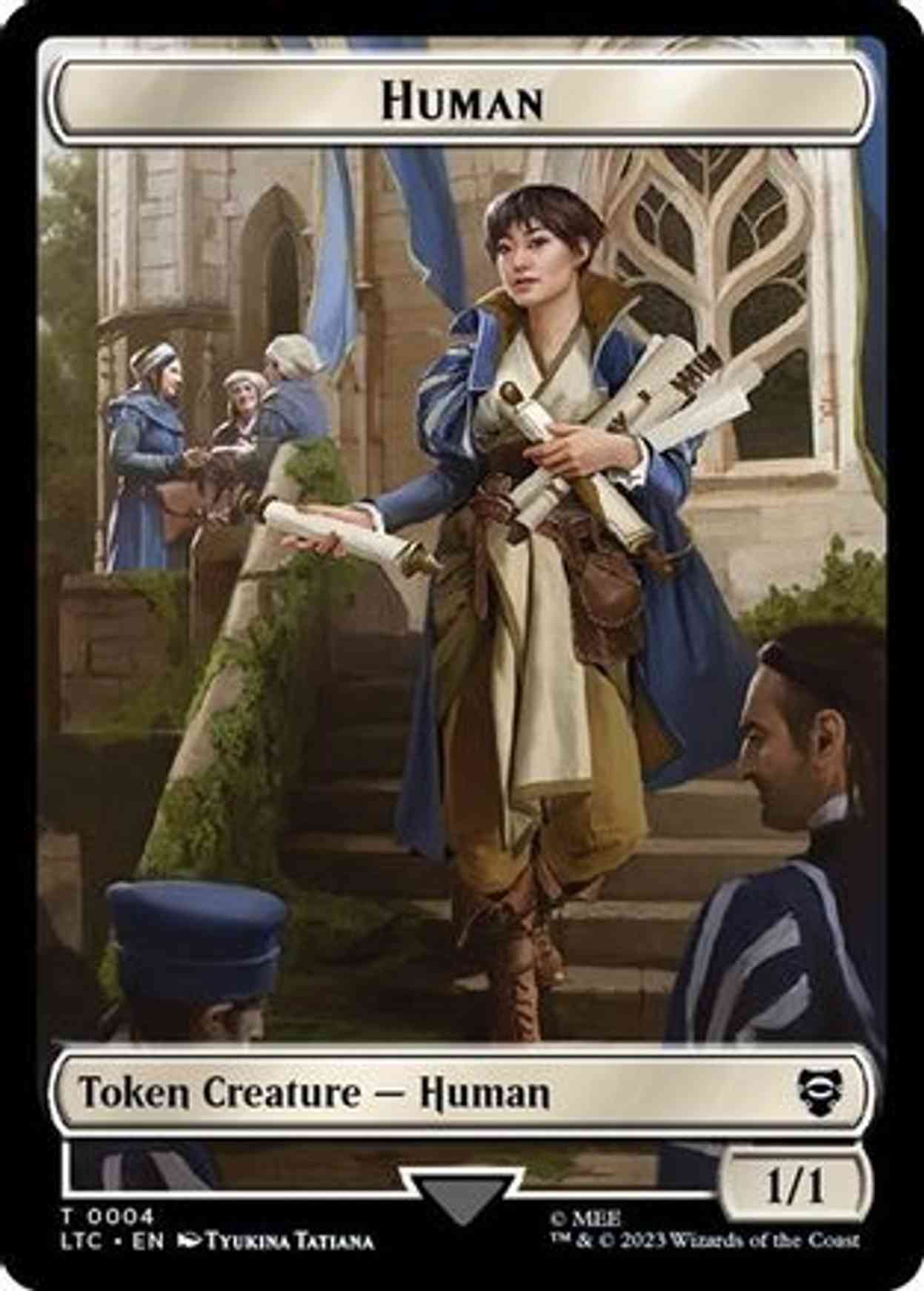 Human // Human Knight Double-Sided Token magic card front