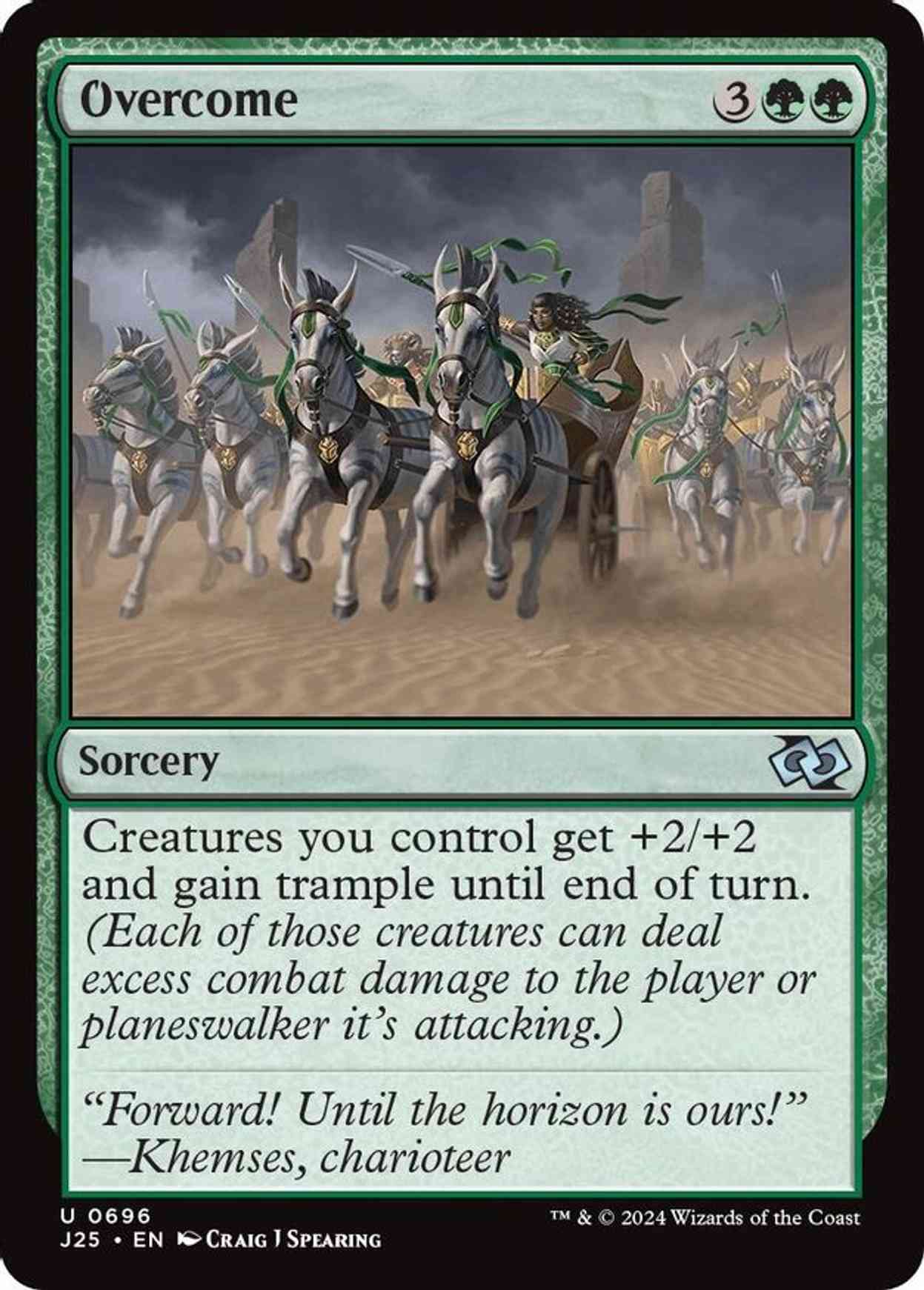 Overcome magic card front