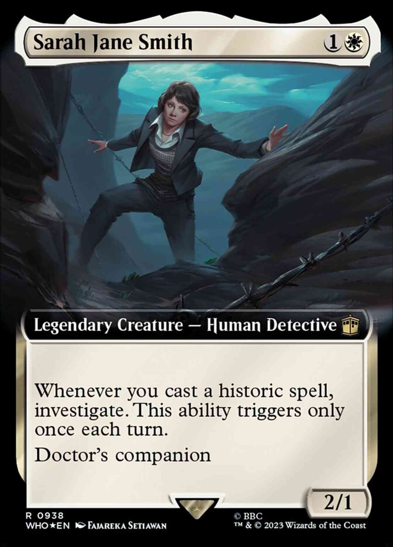 Sarah Jane Smith (Extended Art) (Surge Foil) magic card front