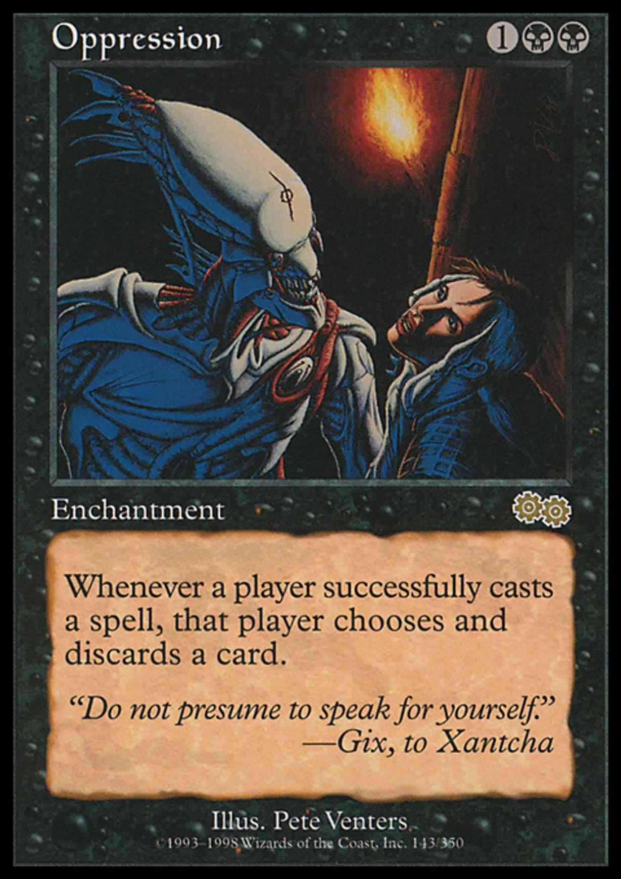 Oppression magic card front