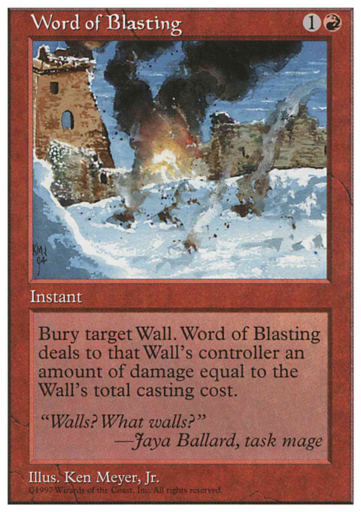 Word of Blasting magic card front