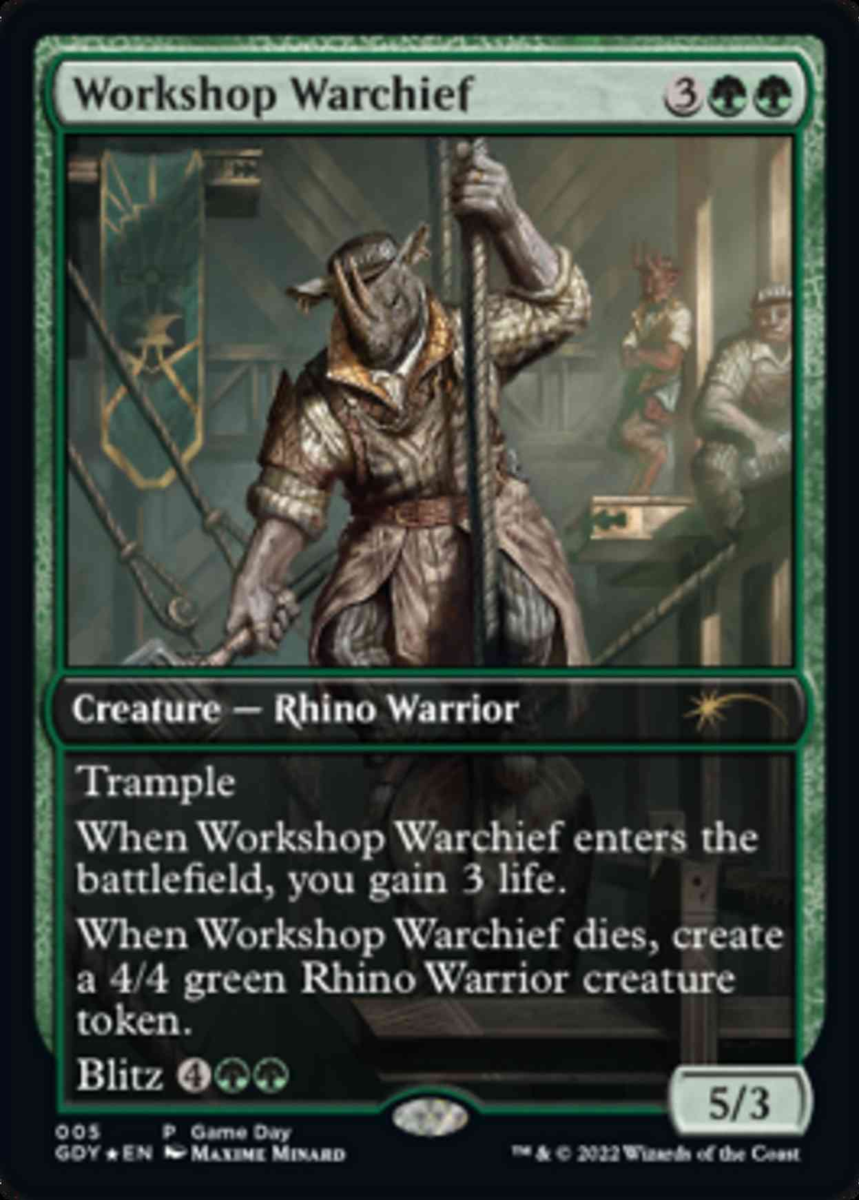 Workshop Warchief magic card front