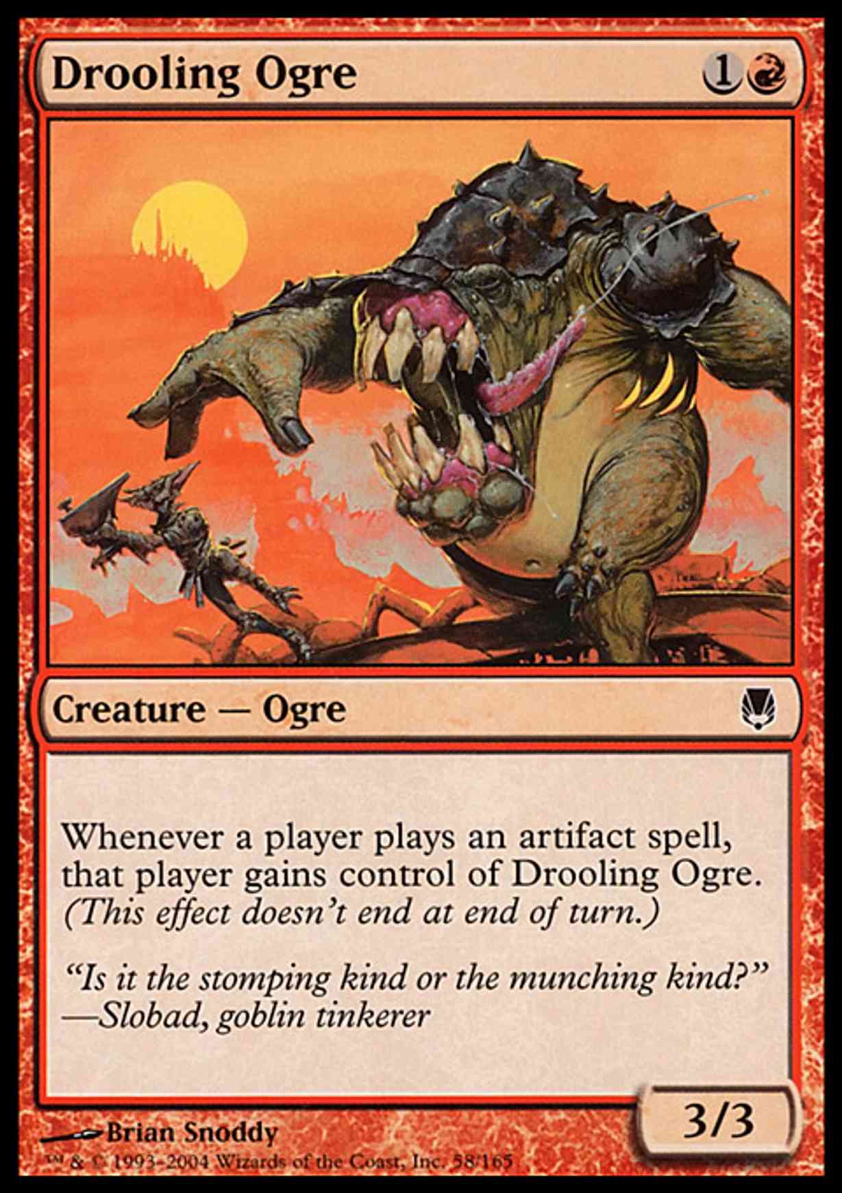 Drooling Ogre magic card front