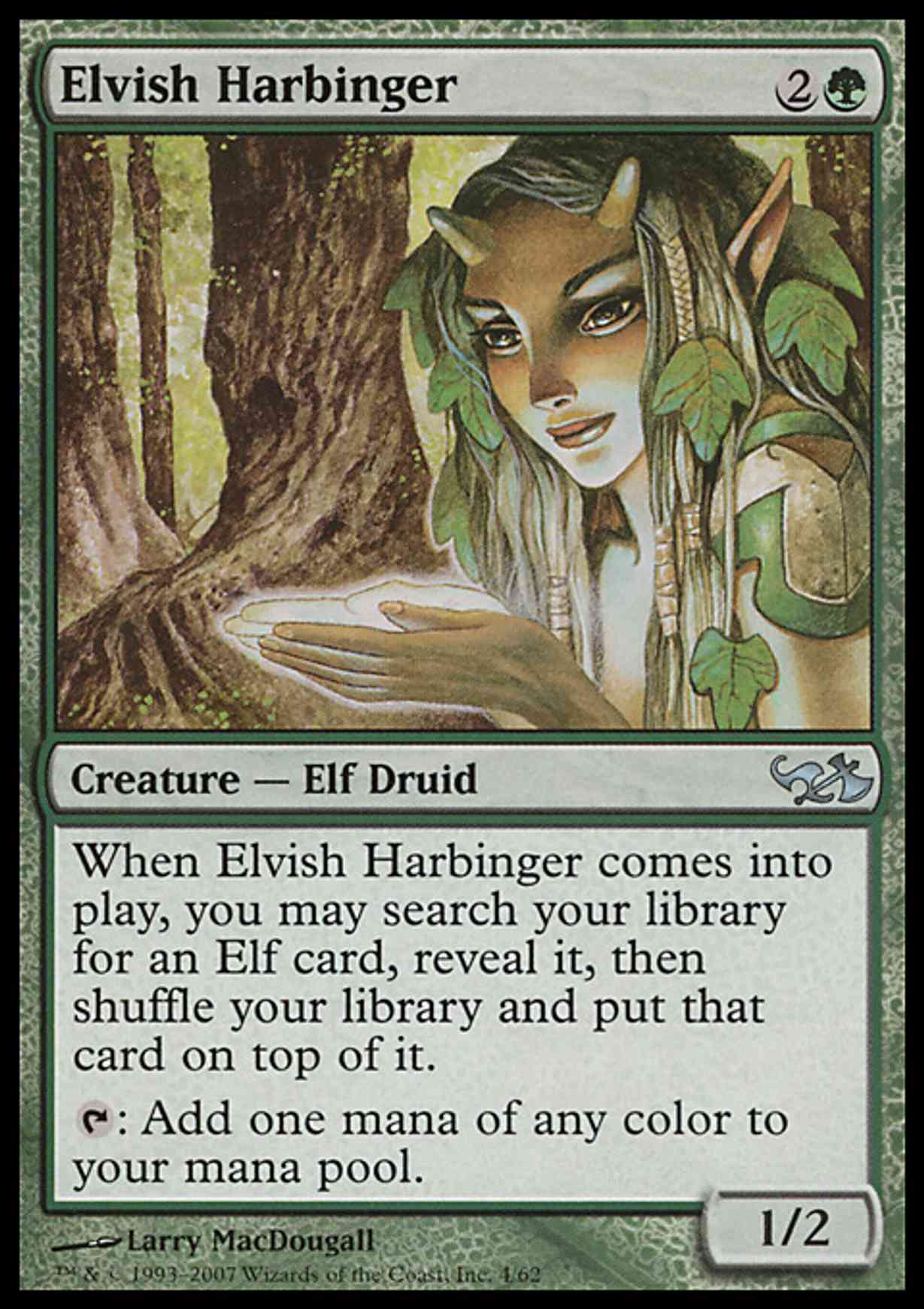 Elvish Harbinger magic card front