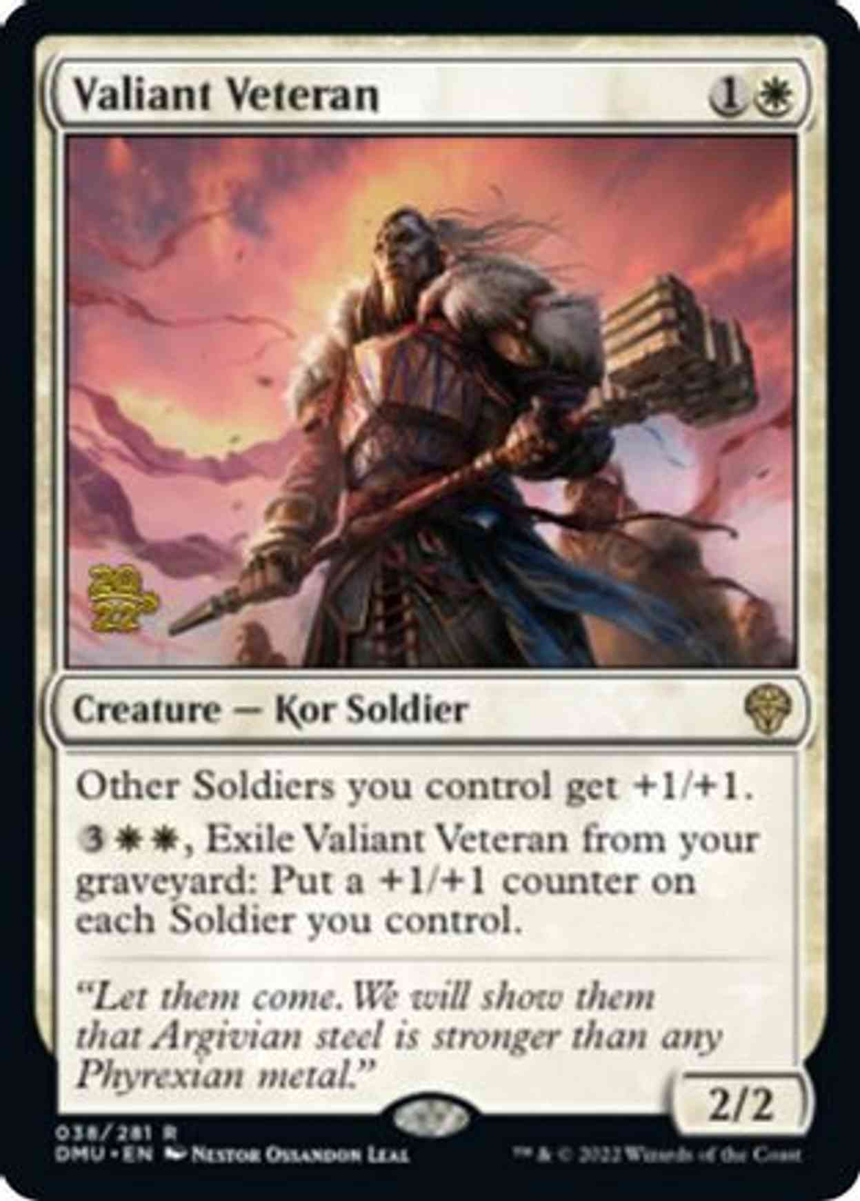 Valiant Veteran magic card front