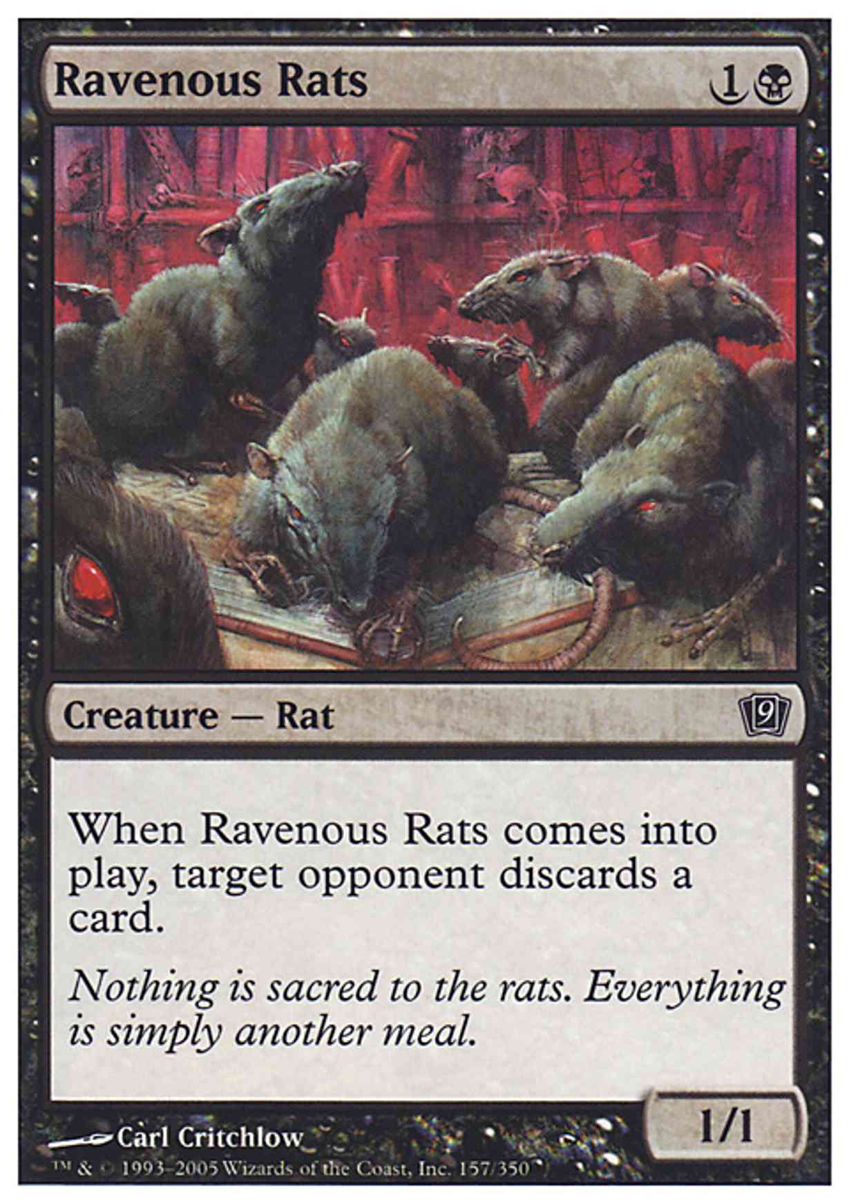 Ravenous Rats Price from mtg Ninth Edition