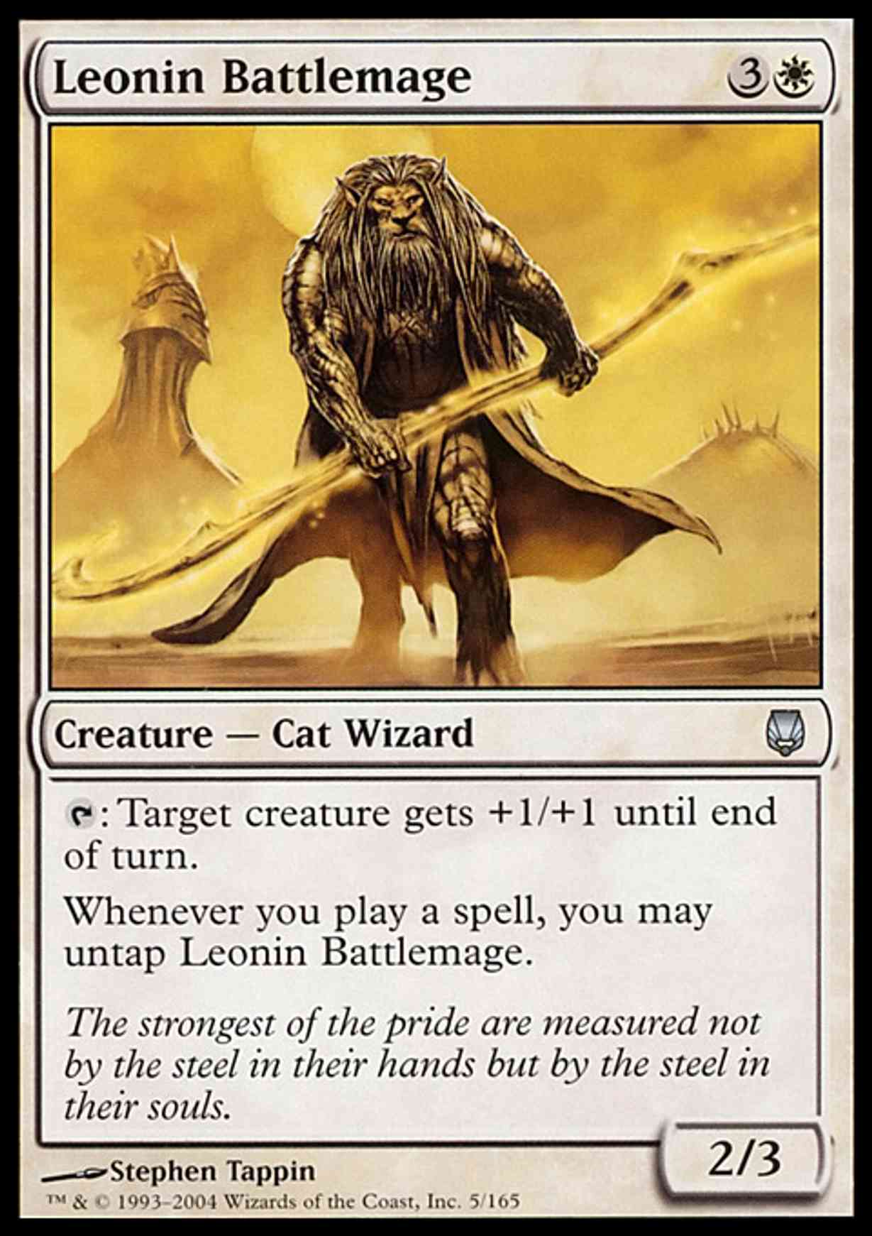 Leonin Battlemage magic card front