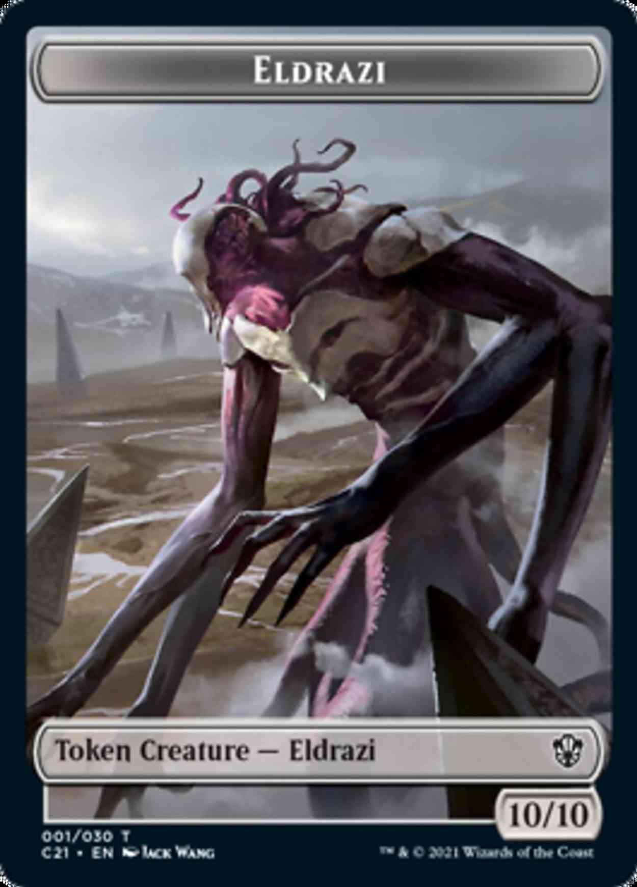 Eldrazi // Champion of Wits Double-sided Token magic card front