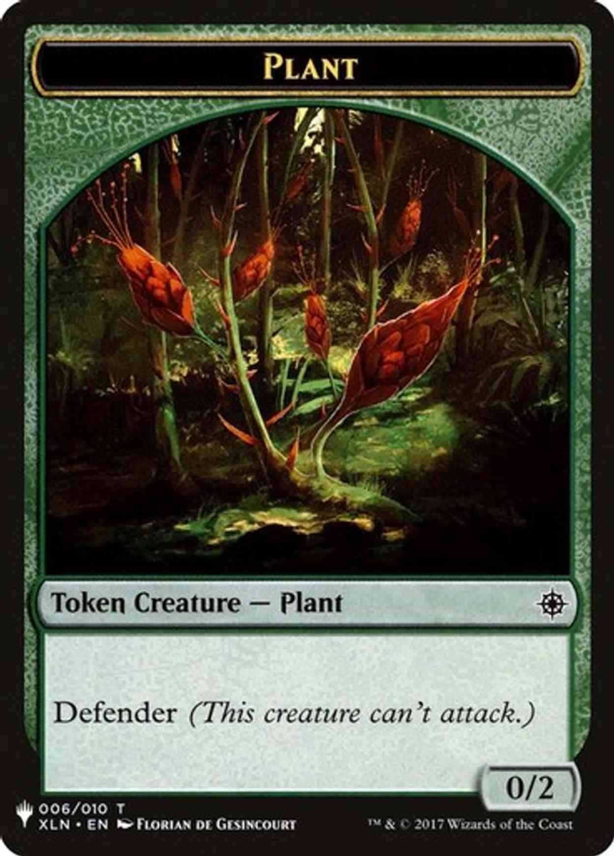 Plant // Emblem - Chandra, Roaring Flame Double-Sided Token magic card front